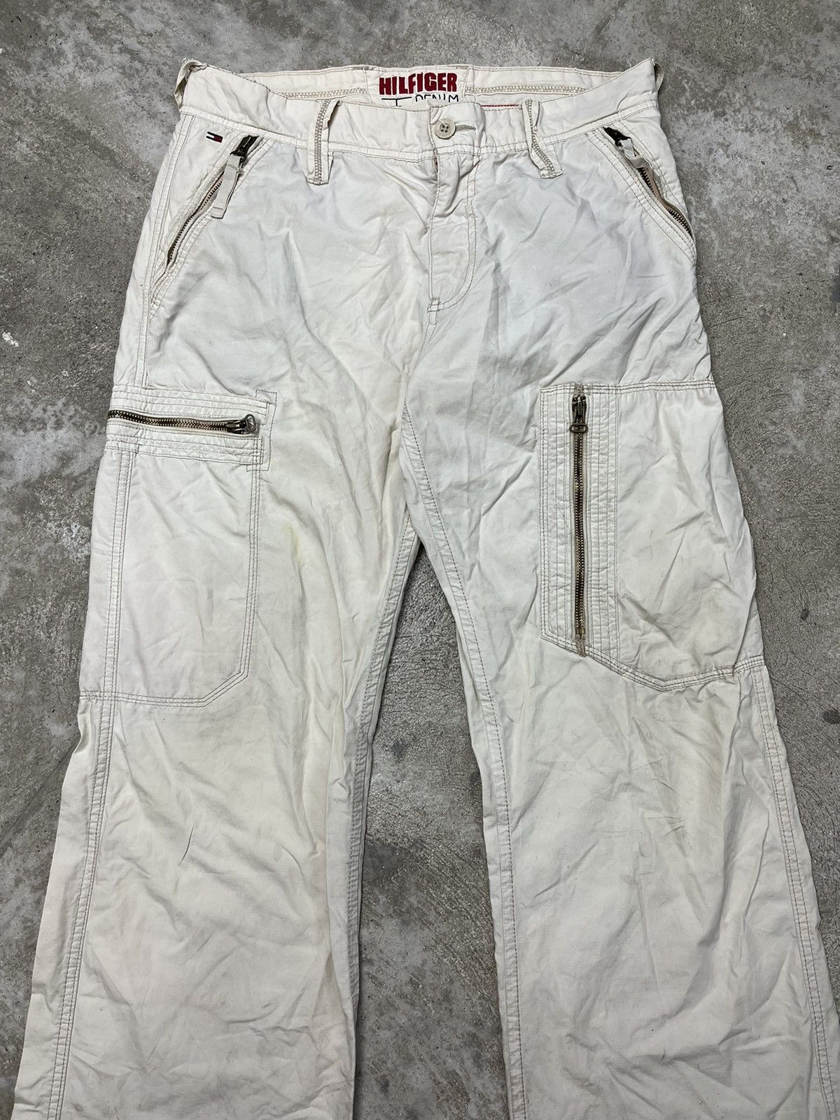 Tommy Hilfiger 1990s MULTIPOCKET TOMMY HILFIGER BONDAGE CARGO PANTS - 3174 Size US 32 / EU 48 - 2 Thumbnail
