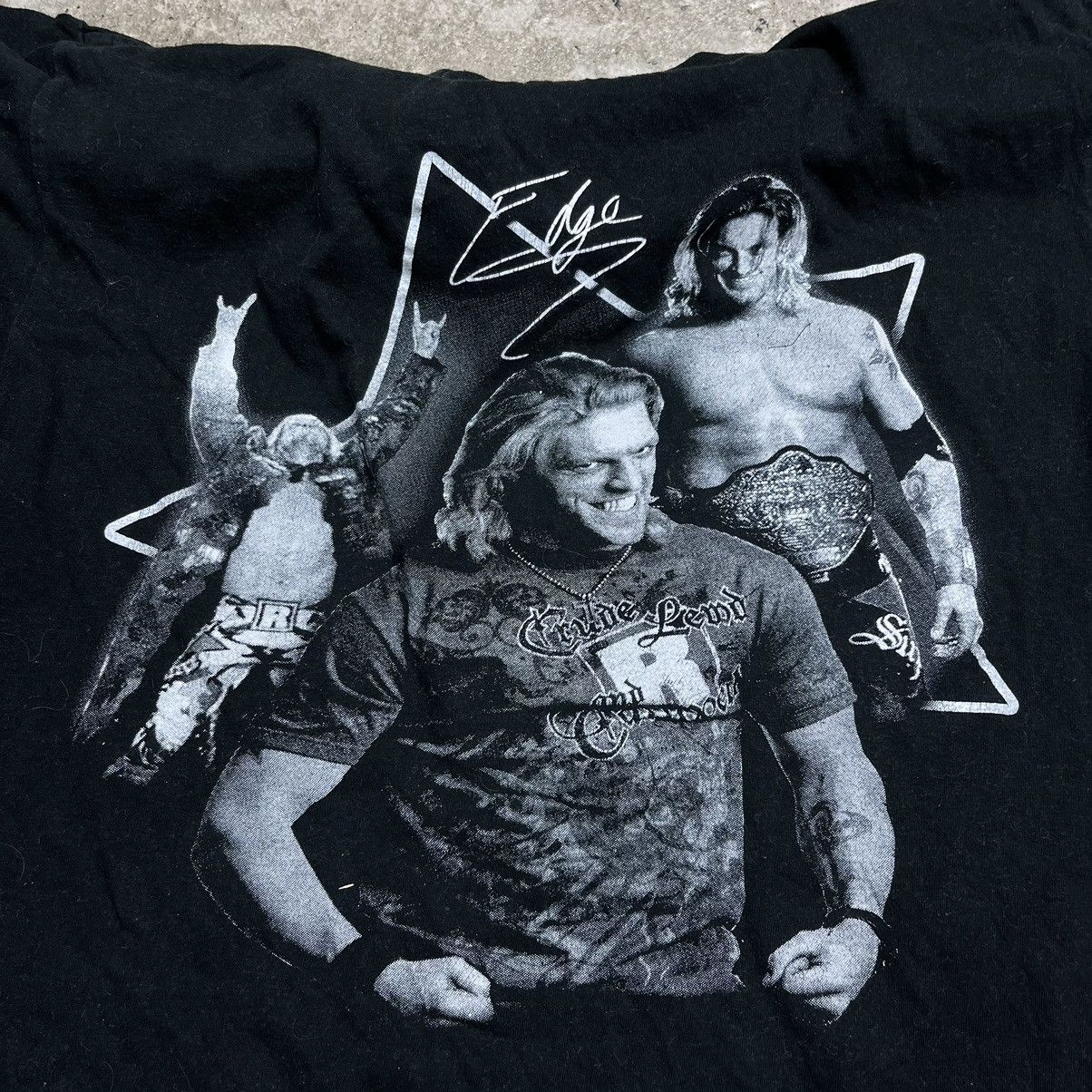 Vintage 2000s EDGE WWE RARE VINTAGE BOXY TEE - № 455 Size US M / EU 48-50 / 2 - 6 Thumbnail