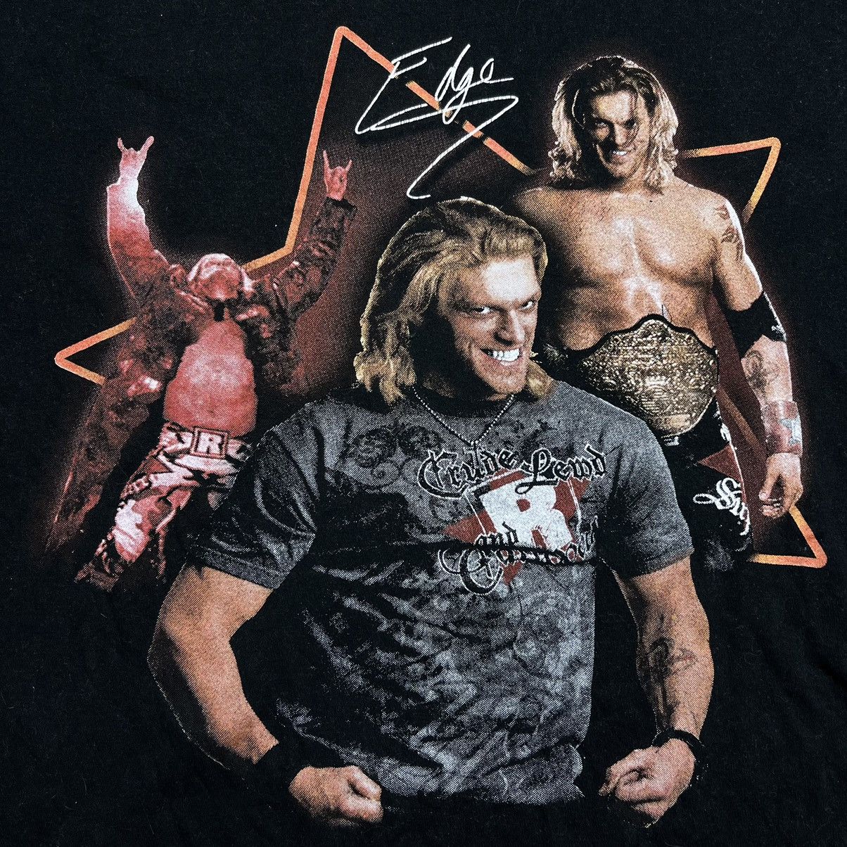 Vintage 2000s EDGE WWE RARE VINTAGE BOXY TEE - № 455 Size US M / EU 48-50 / 2 - 3 Thumbnail