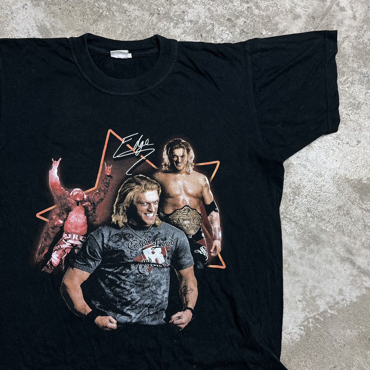 Vintage 2000s EDGE WWE RARE VINTAGE BOXY TEE - № 455 Size US M / EU 48-50 / 2 - 2 Thumbnail