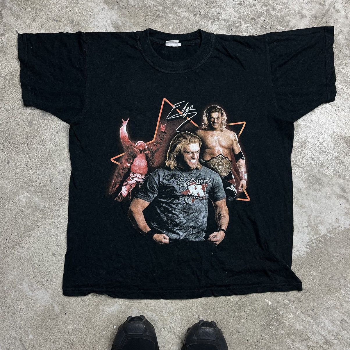 Vintage 2000s EDGE WWE RARE VINTAGE BOXY TEE - № 455 Size US M / EU 48-50 / 2 - 1 Thumbnail