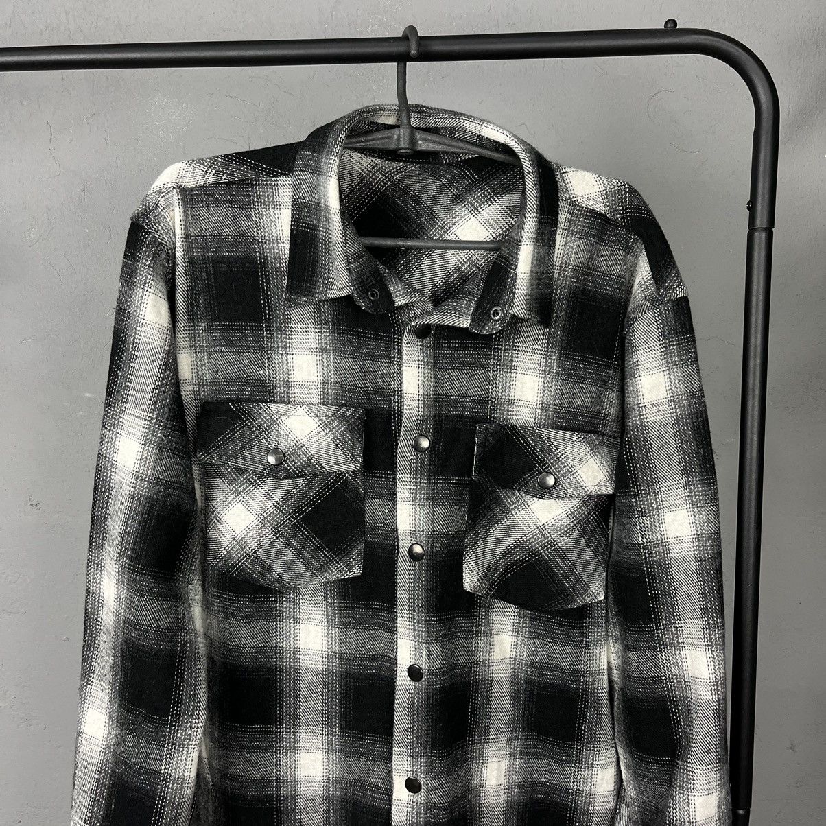 Vintage 90s VINTAGE RETRO CHECKERED FLANNEL HEAVY OVERSHIRT - № 1225 Size US L / EU 52-54 / 3 - 1 Thumbnail