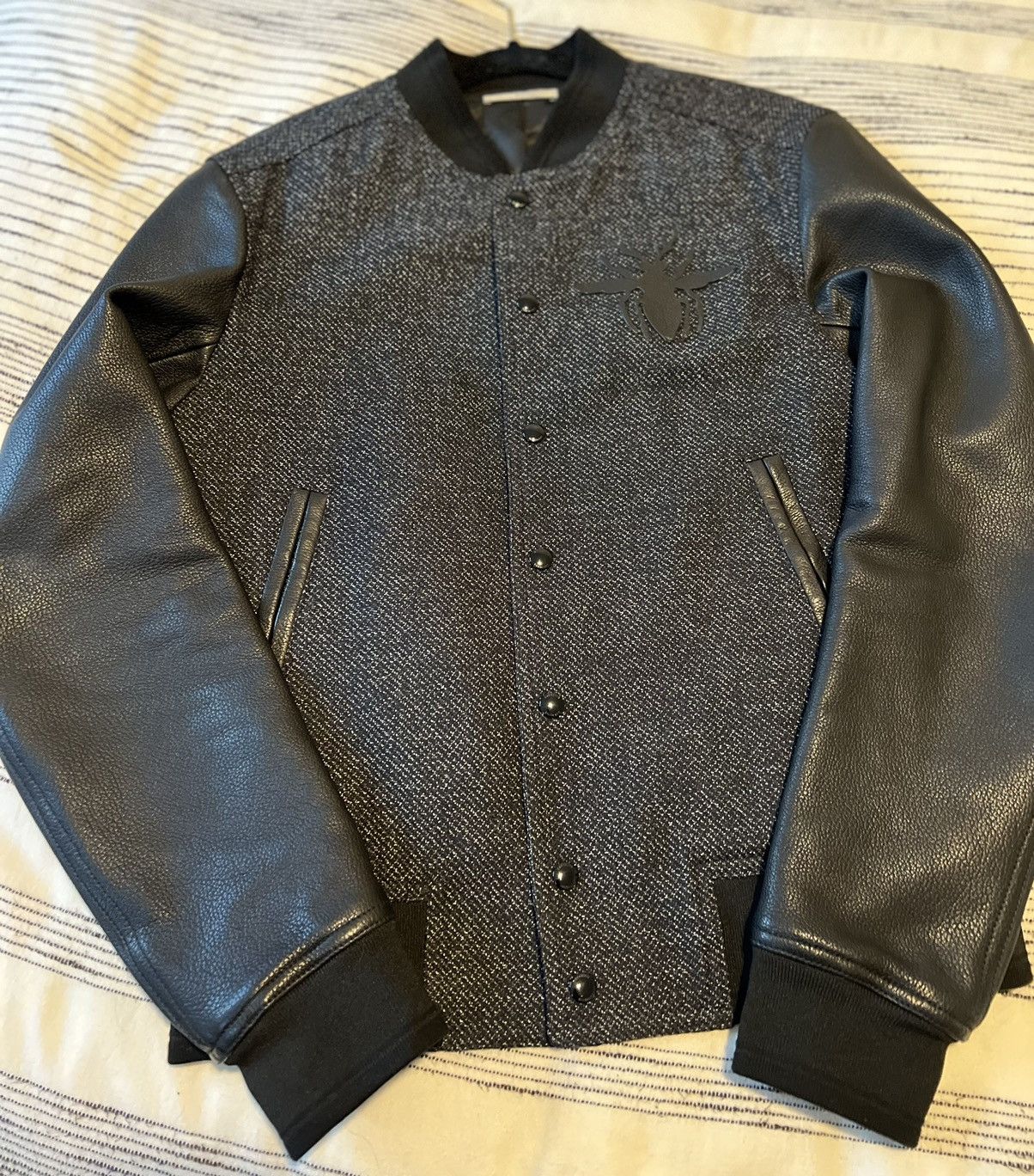 Dior × Kris Van Assche Dior Men’s 2018 Wool / Lamb Leather Bomber Size US S / EU 44-46 / 1 - 1 Thumbnail