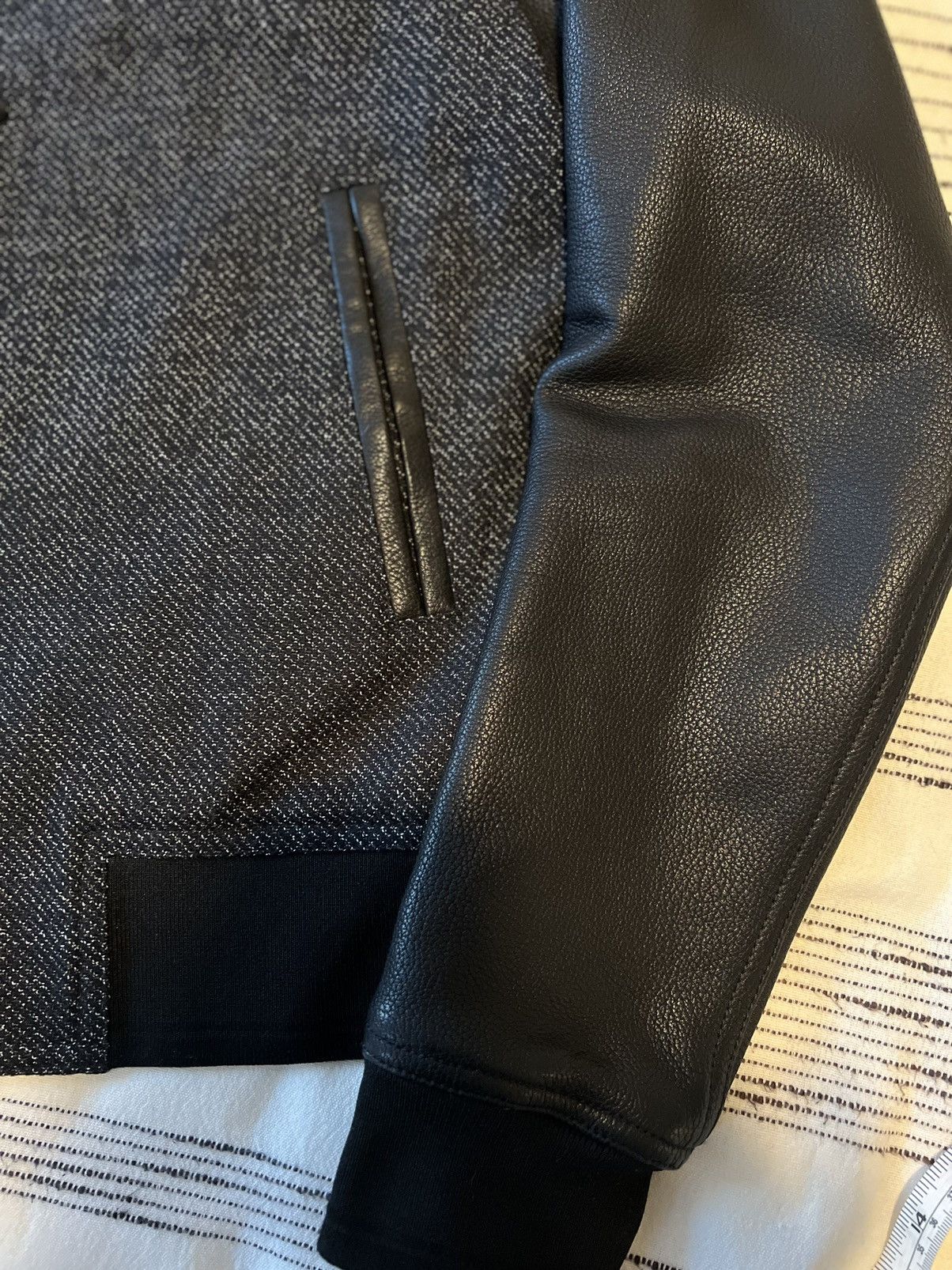 Dior × Kris Van Assche Dior Men’s 2018 Wool / Lamb Leather Bomber Size US S / EU 44-46 / 1 - 4 Thumbnail