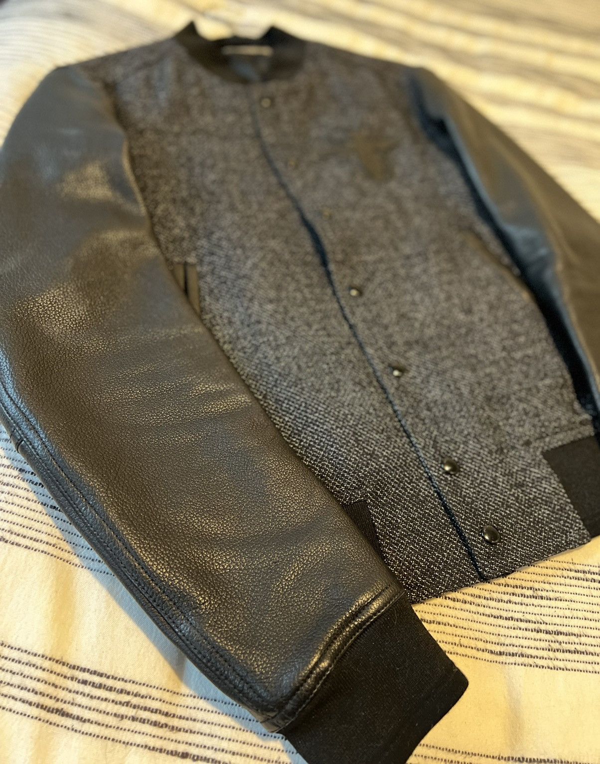 Dior × Kris Van Assche Dior Men’s 2018 Wool / Lamb Leather Bomber Size US S / EU 44-46 / 1 - 5 Thumbnail