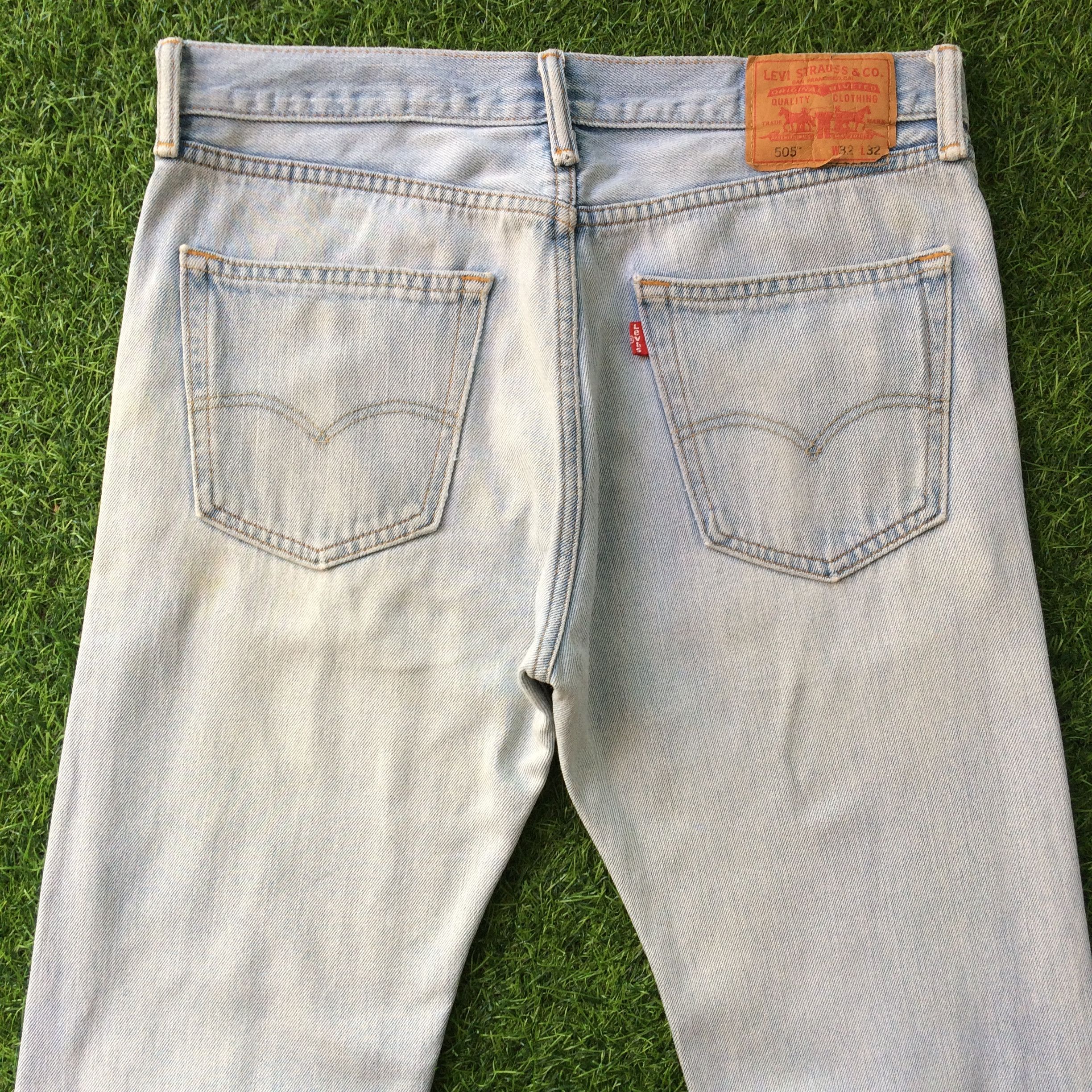 Levi's Faded Blue Vintage Levis 505 Jeans 34x33 #B-880 Size US 34 / EU 50 - 4 Thumbnail