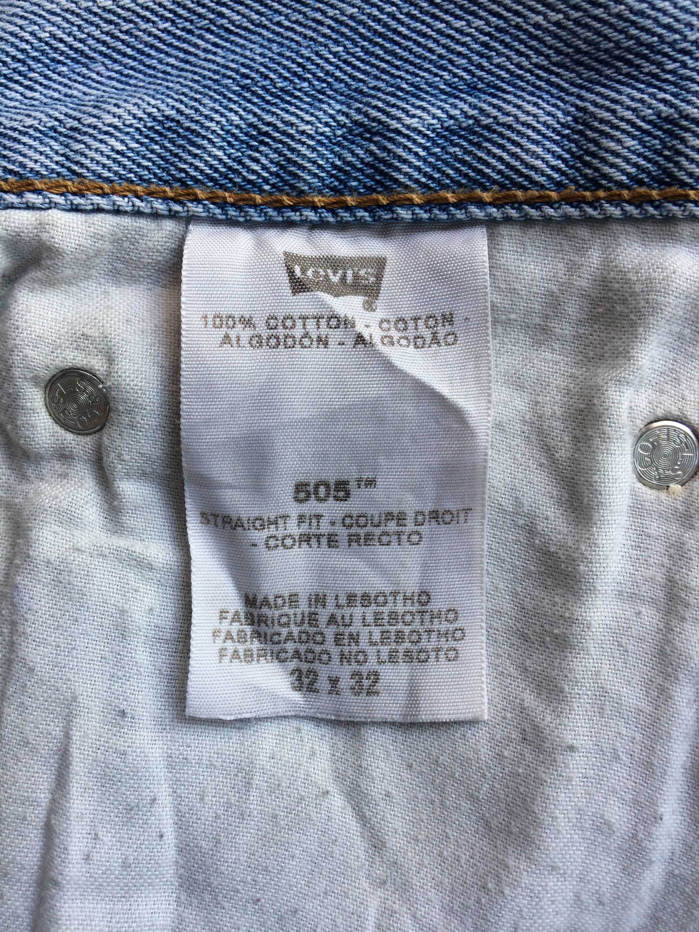 Levi's Faded Blue Vintage Levis 505 Jeans 34x33 #B-880 Size US 34 / EU 50 - 12 Thumbnail