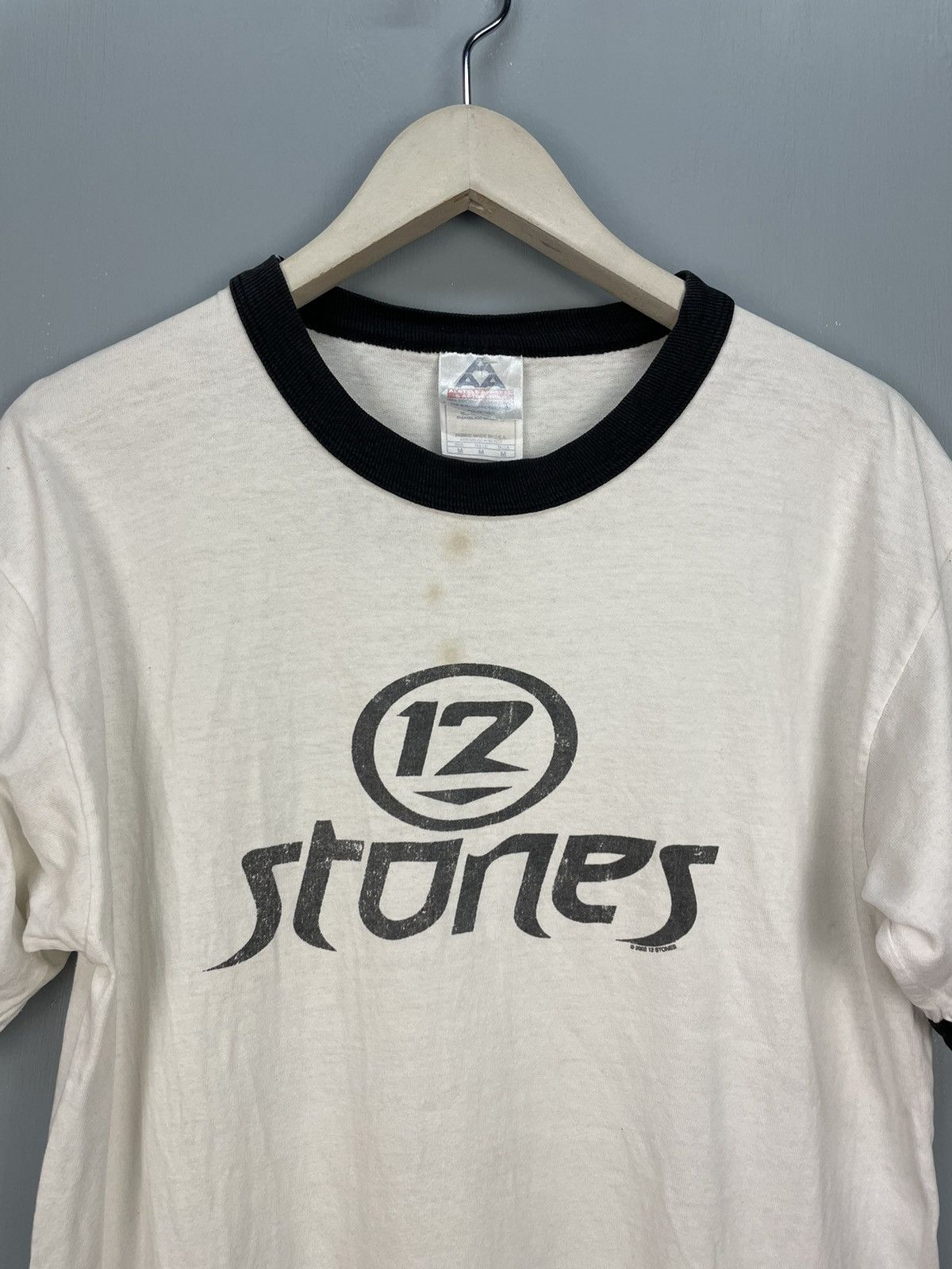 Band Tees Vintage Y2K 12 Stones rock band ringer t shirt Size US M / EU 48-50 / 2 - 3 Thumbnail