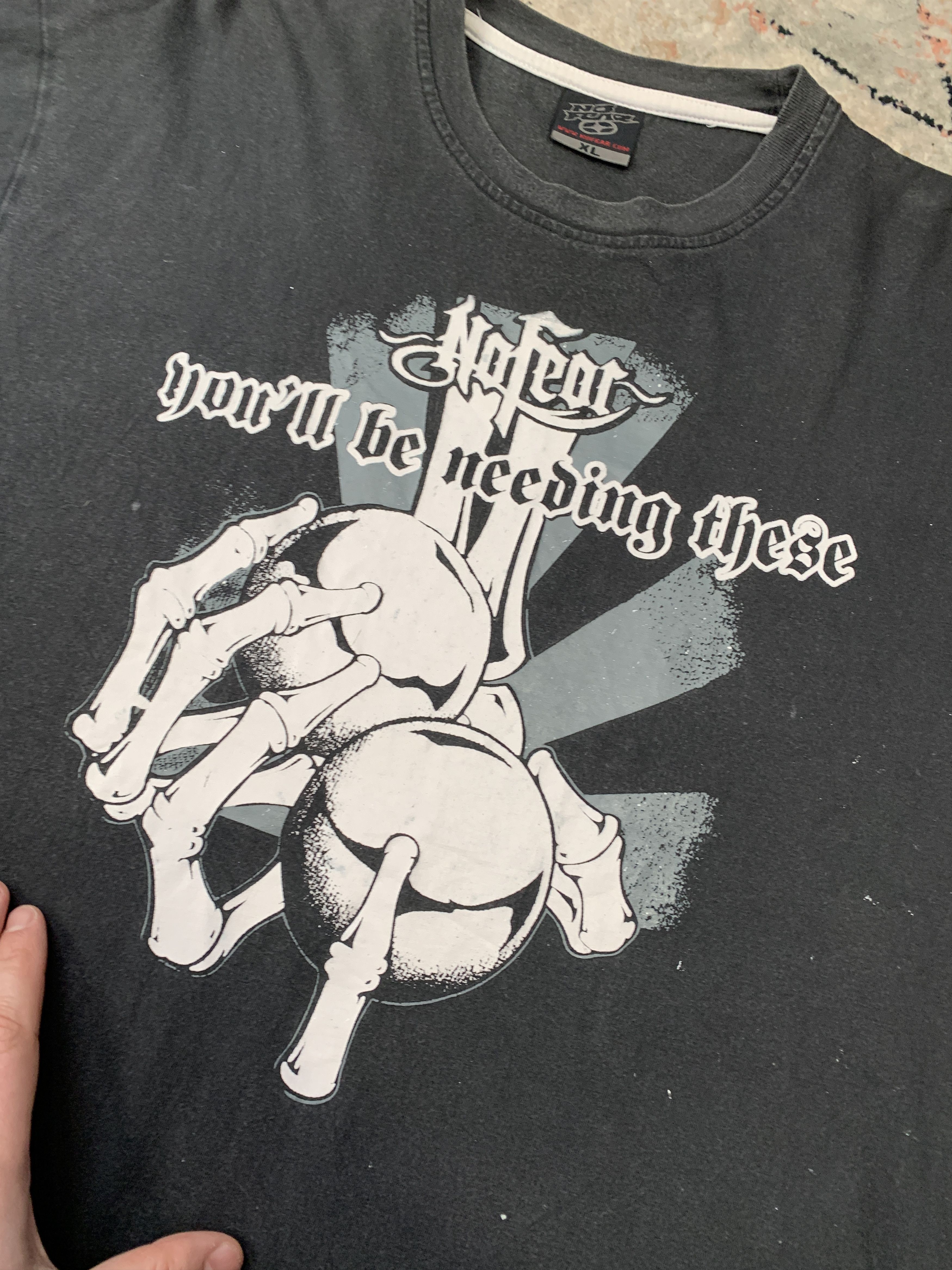 No Fear × Vintage No Fear You'll Be Needing These Vintage T-Shirt Size US XL / EU 56 / 4 - 4 Thumbnail