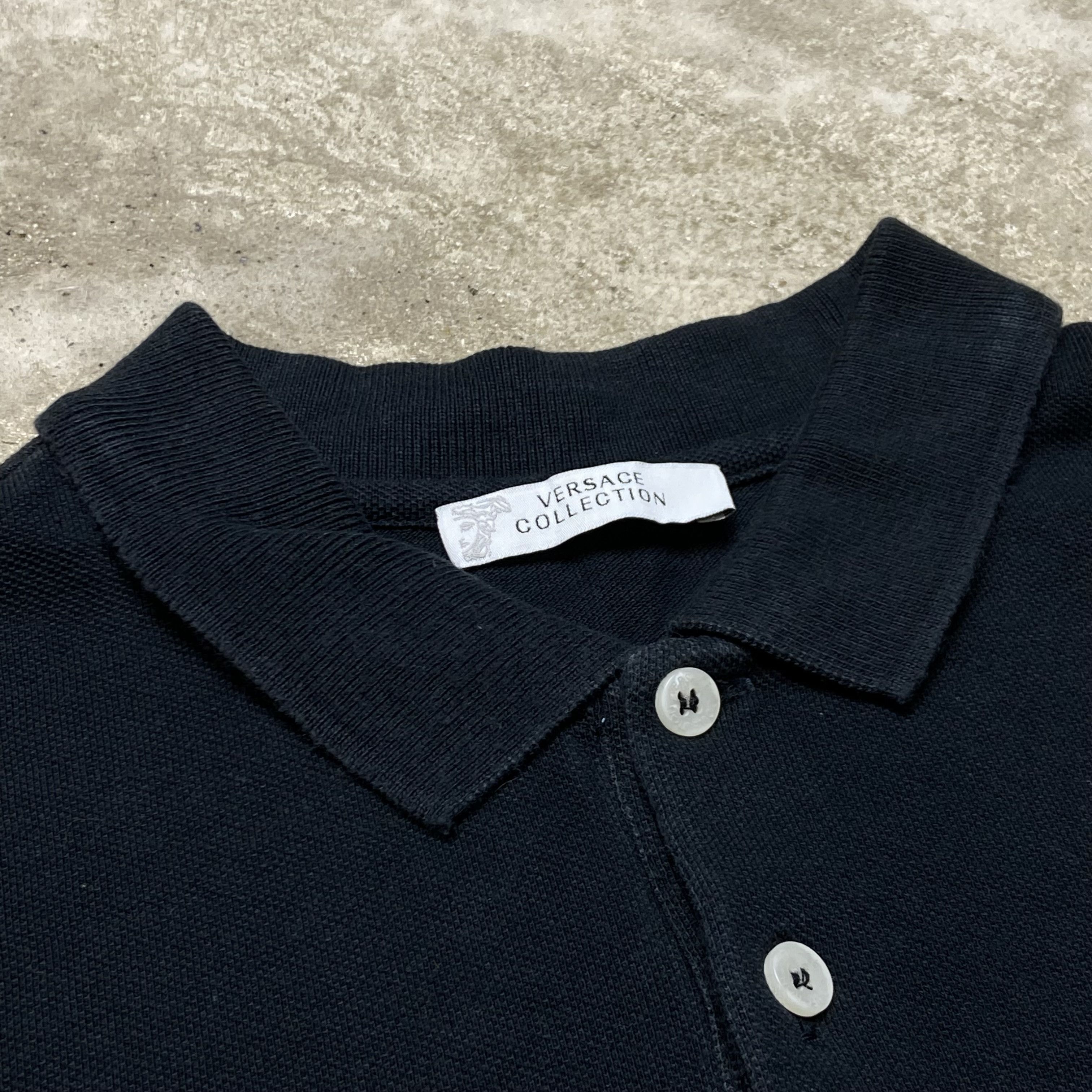 Versace VERSACE ARCHIVE MINIMALISTIC EMBROIDERED LOGO POLO - № 647 Size US L / EU 52-54 / 3 - 3 Thumbnail