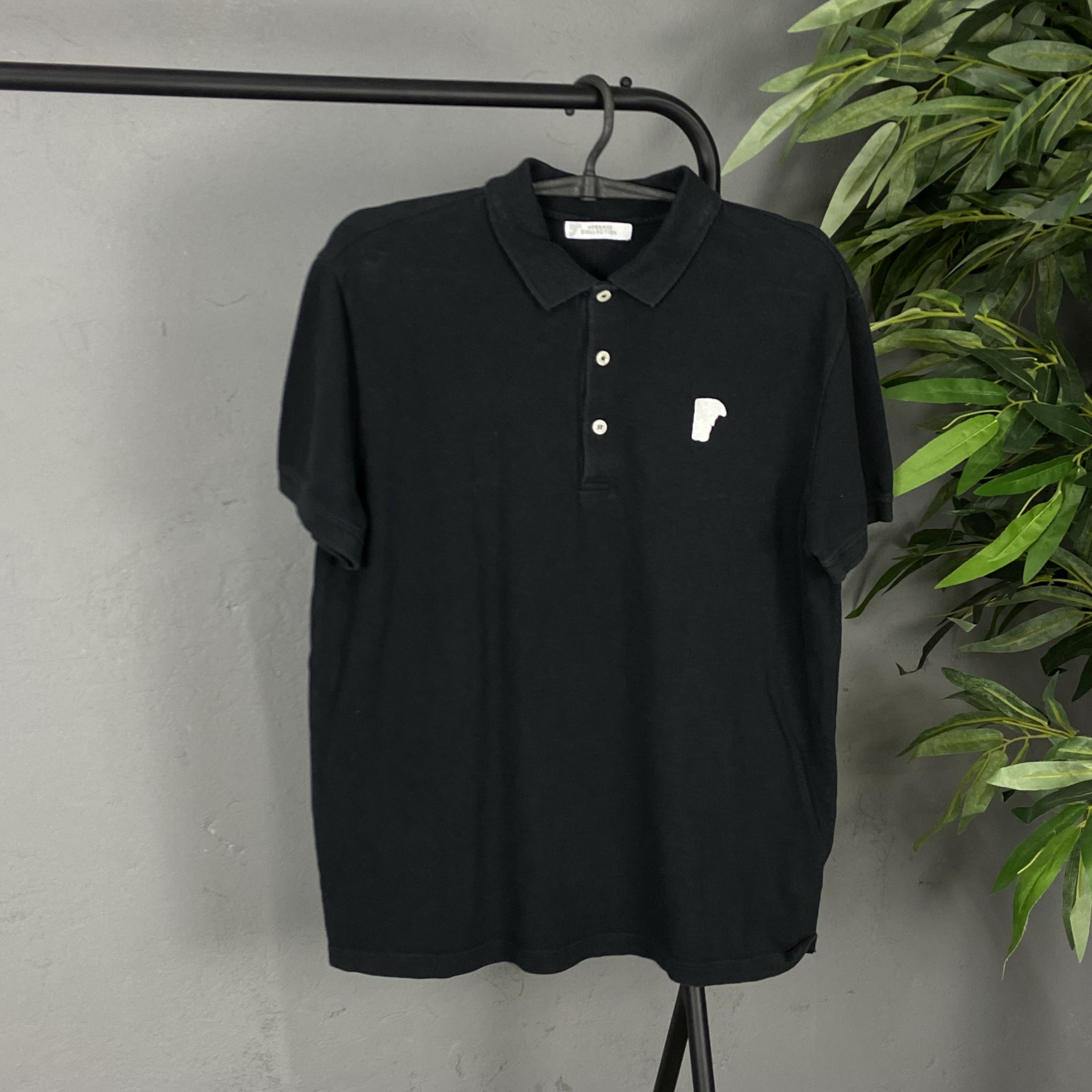 Versace VERSACE ARCHIVE MINIMALISTIC EMBROIDERED LOGO POLO - № 647 Size US L / EU 52-54 / 3 - 1 Thumbnail