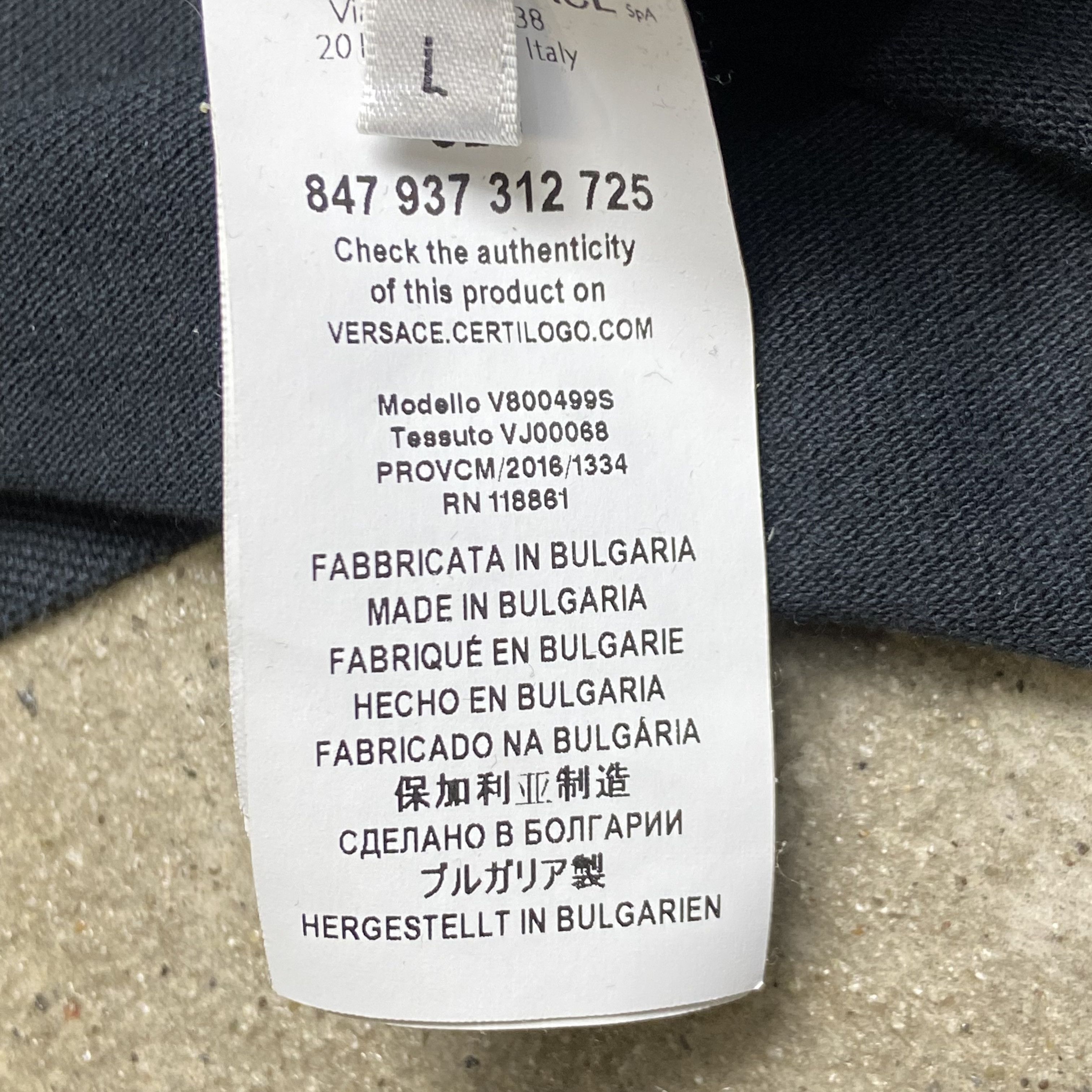 Versace VERSACE ARCHIVE MINIMALISTIC EMBROIDERED LOGO POLO - № 647 Size US L / EU 52-54 / 3 - 5 Thumbnail
