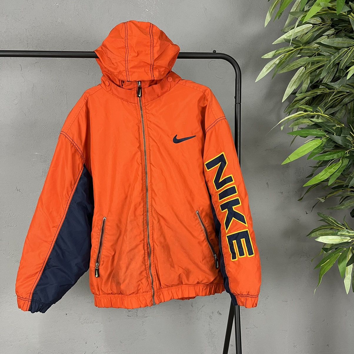 1990s ARCHIVE ACID NIKE HOODED JACKET - № 2241 Heavy Coats