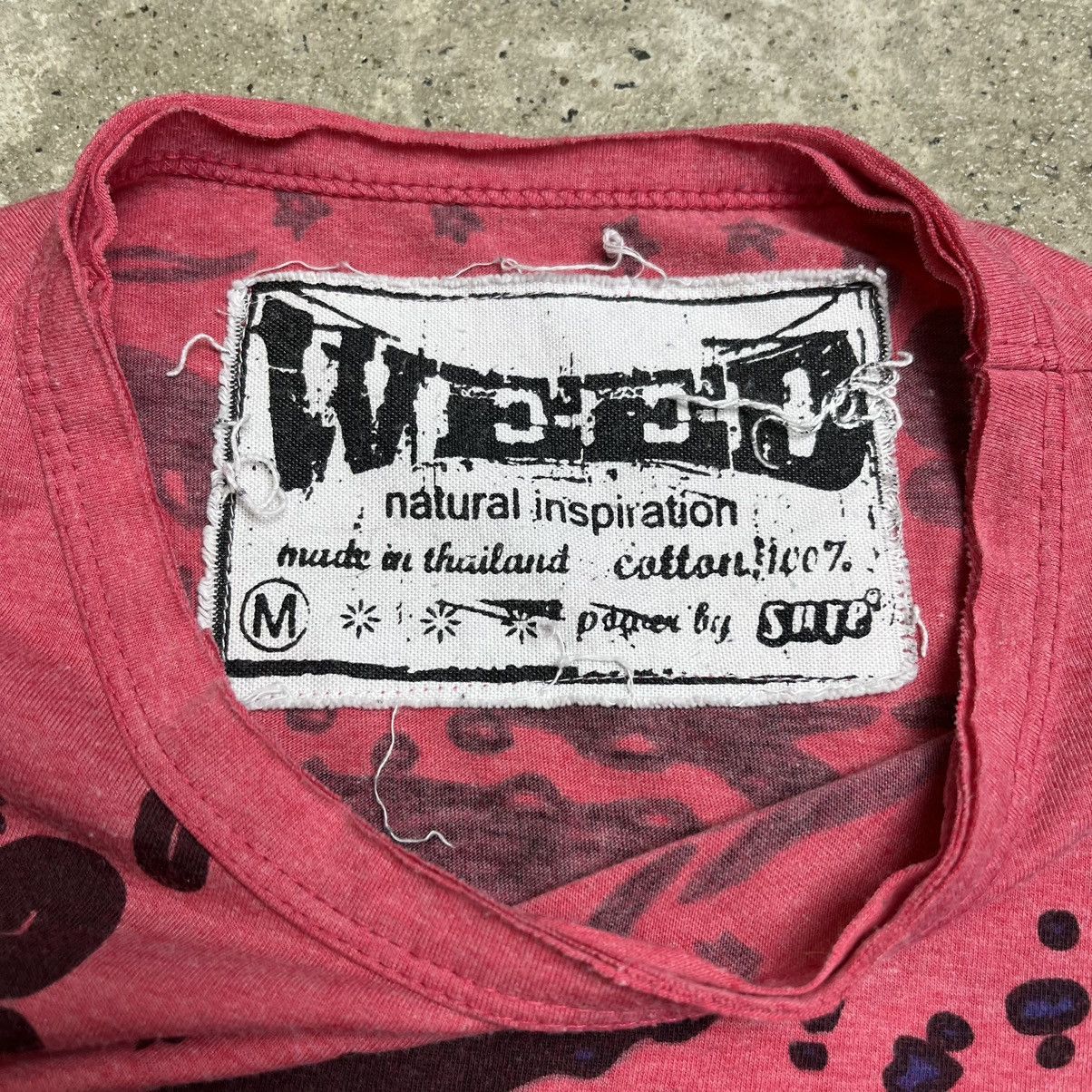 Vintage SURE MAGIC MUSHROOMS by MOON FLOWER OVERPRINTED TEE - № 521 Size US M / EU 48-50 / 2 - 8 Thumbnail