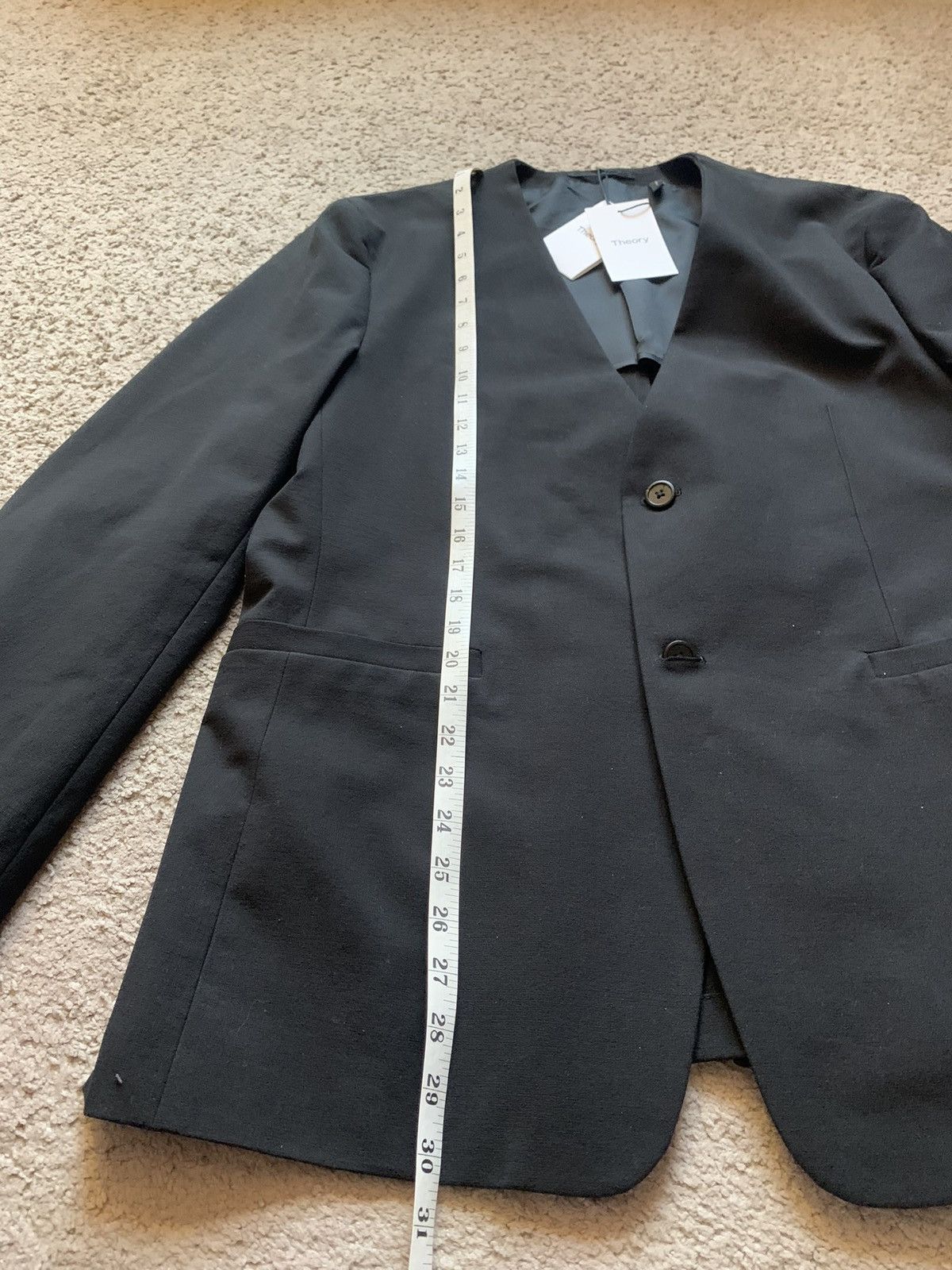 Theory THEORY BLACK COLLAR LESS BLAZER Size 46R - 13 Thumbnail