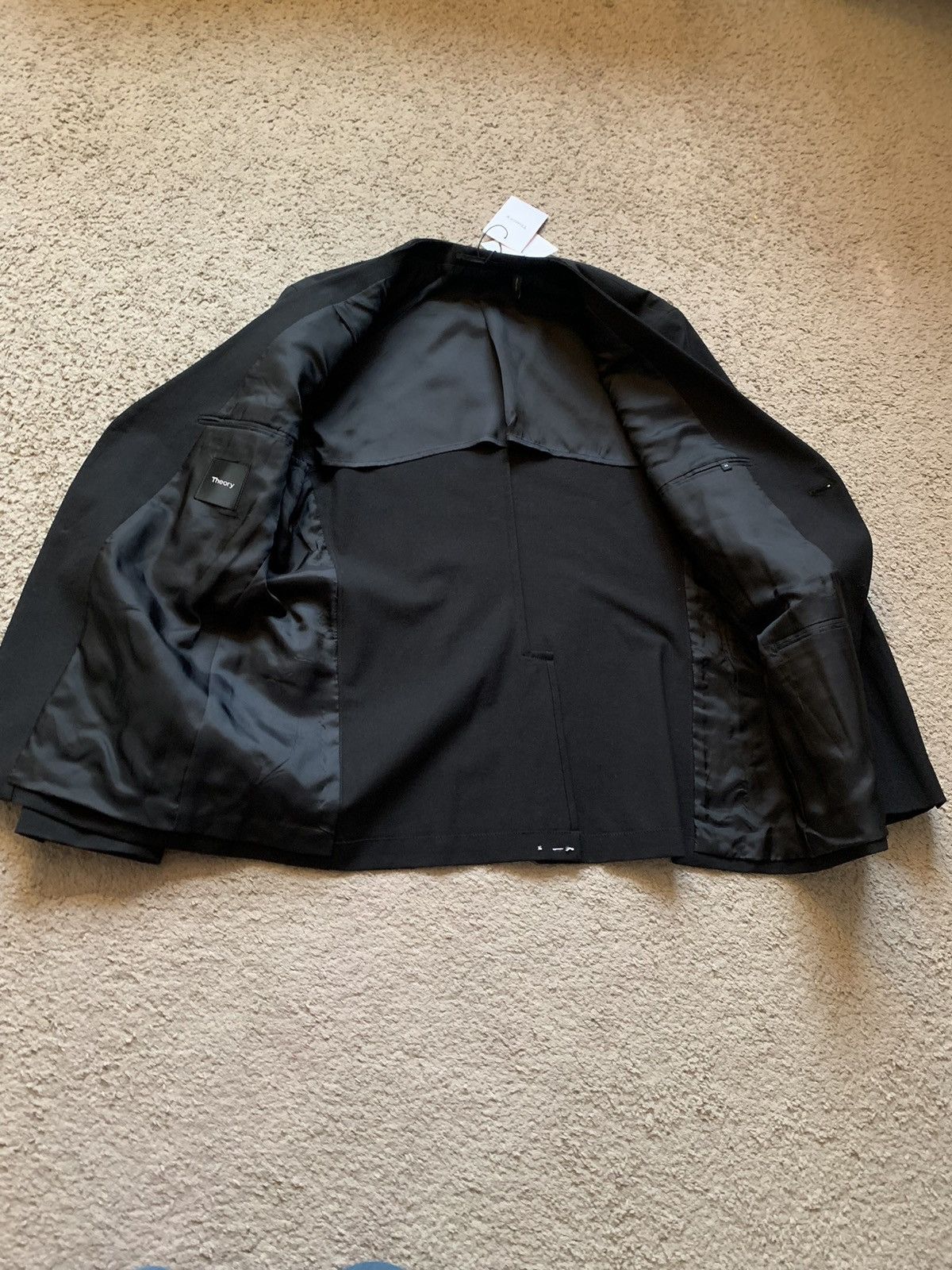 Theory THEORY BLACK COLLAR LESS BLAZER Size 46R - 4 Thumbnail
