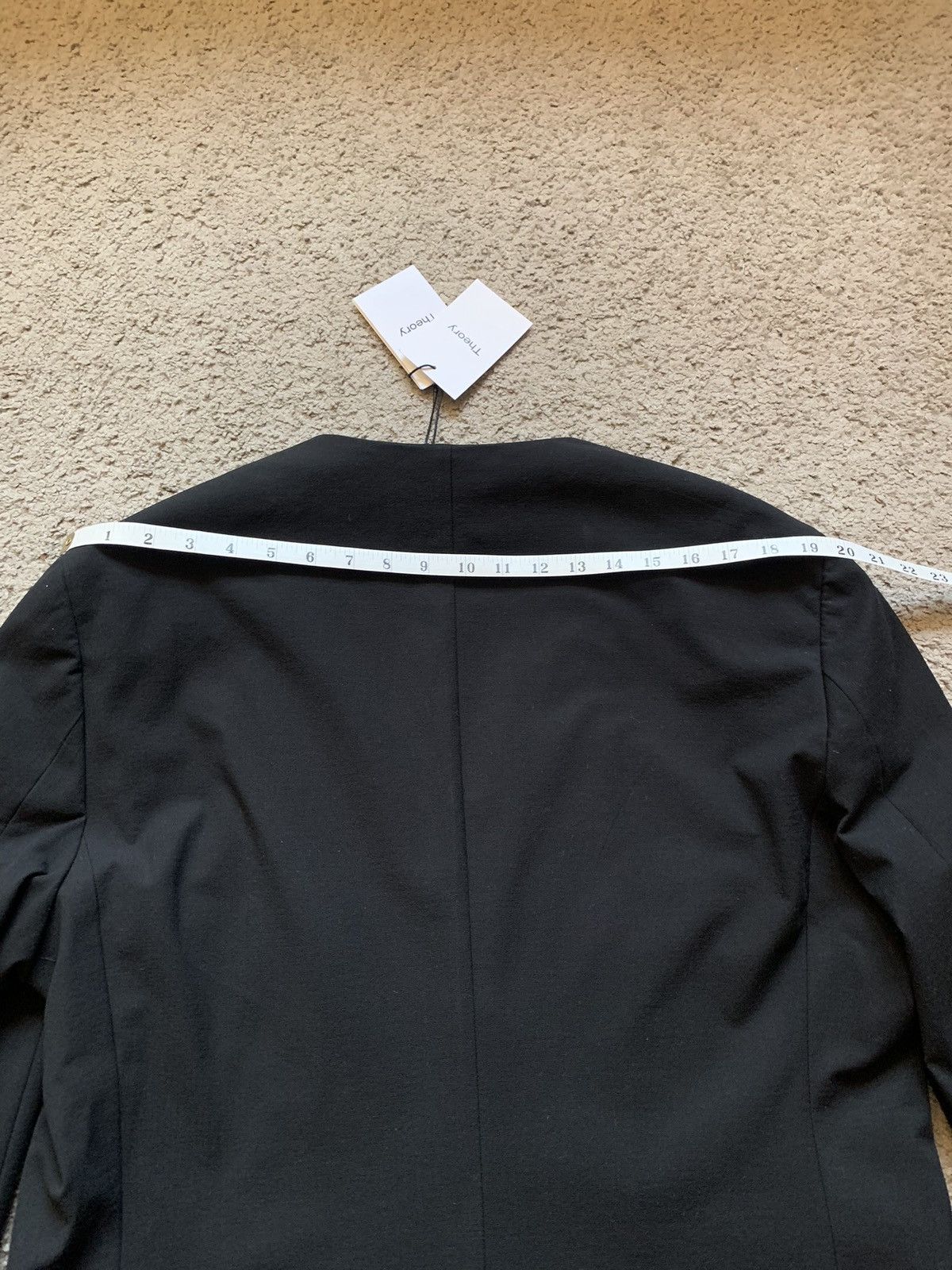 Theory THEORY BLACK COLLAR LESS BLAZER Size 46R - 17 Thumbnail