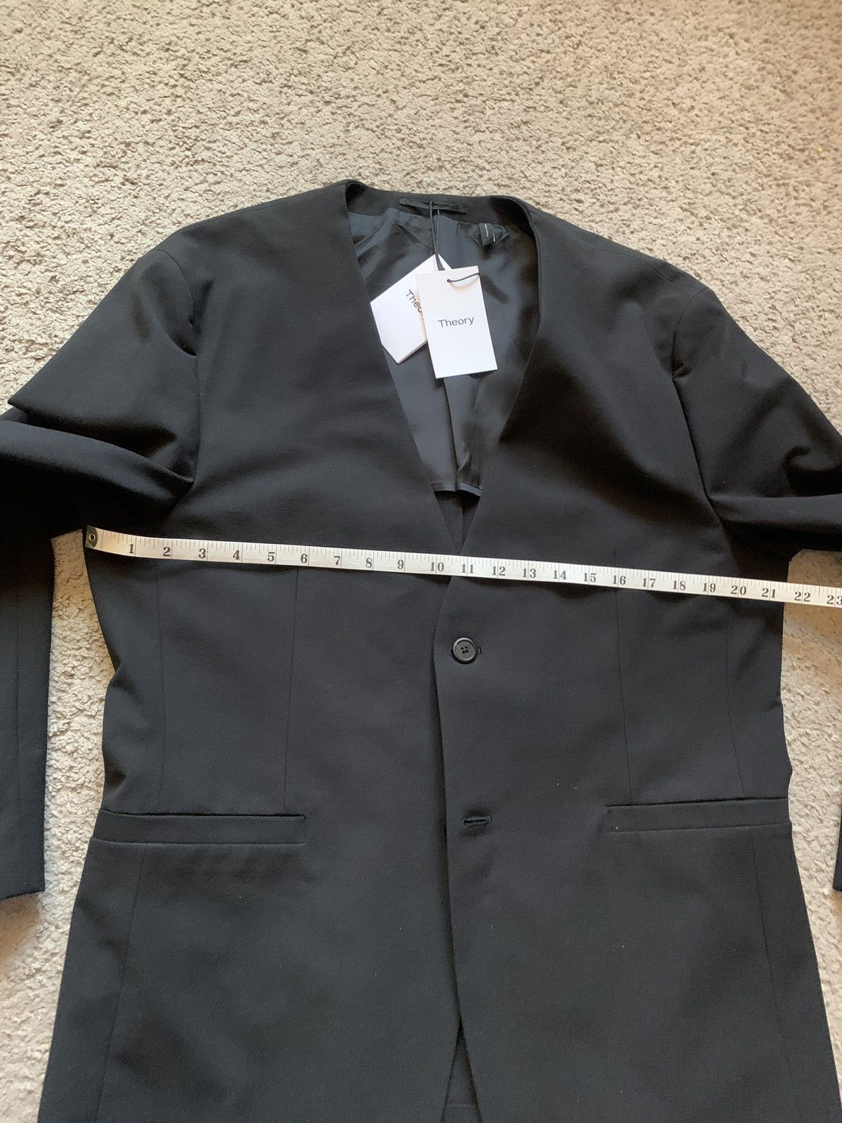 Theory THEORY BLACK COLLAR LESS BLAZER Size 46R - 15 Thumbnail