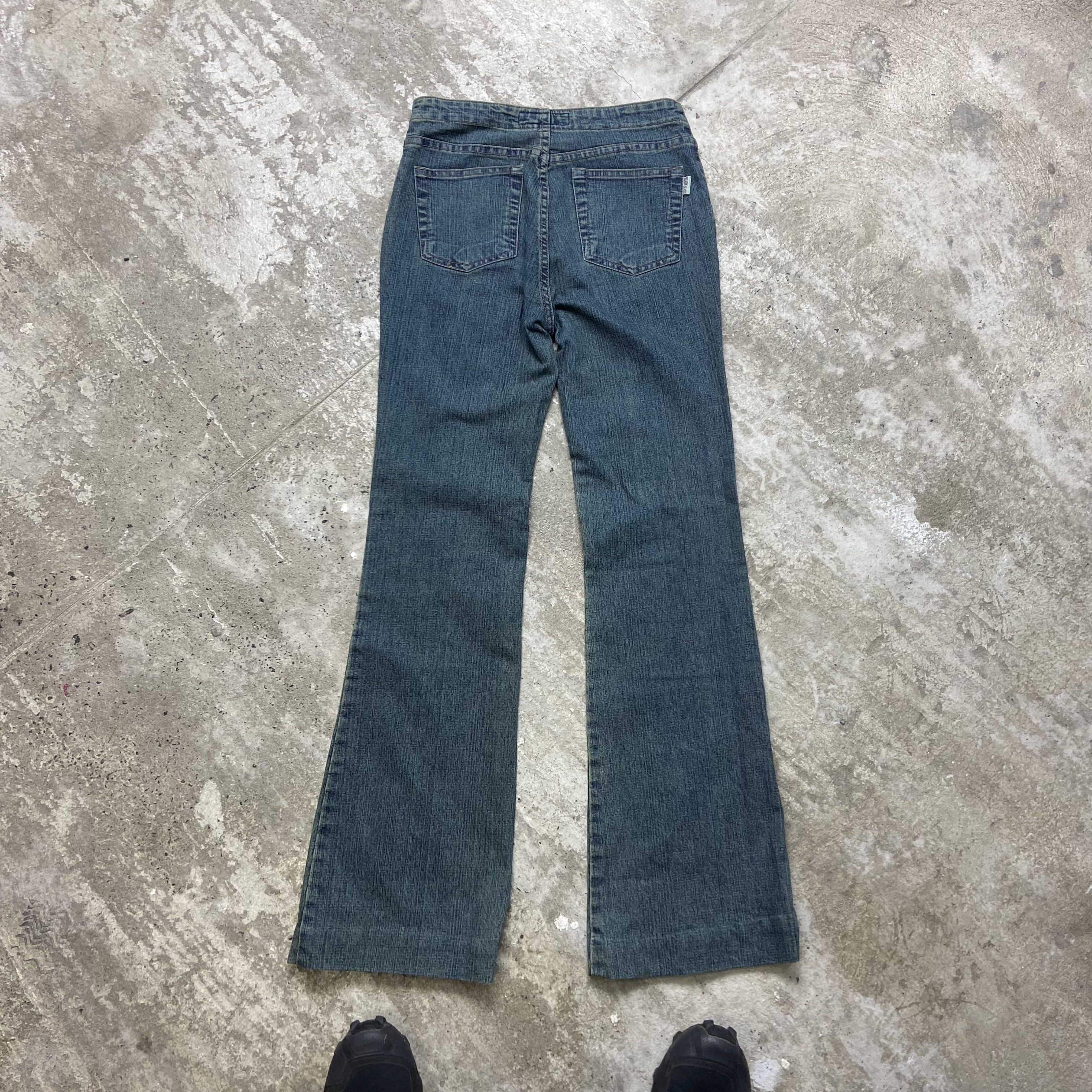 Japanese Brand FLARE Y2K VINTAGE ARCHIVE RARE BONDAGE JEANS PANTS - № 3050 Size 28" / US 6 / IT 42 - 4 Thumbnail