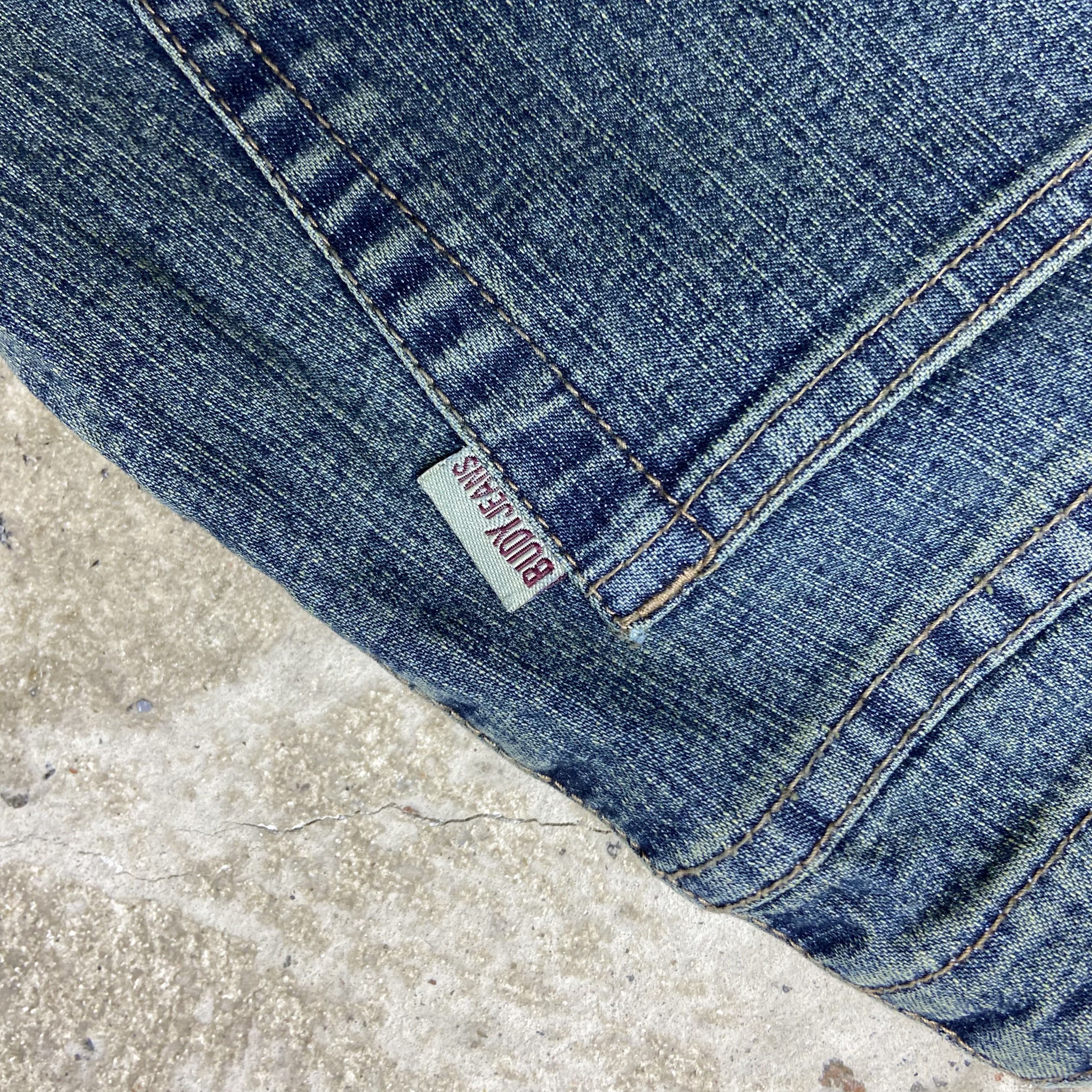 Japanese Brand FLARE Y2K VINTAGE ARCHIVE RARE BONDAGE JEANS PANTS - № 3050 Size 28" / US 6 / IT 42 - 7 Thumbnail