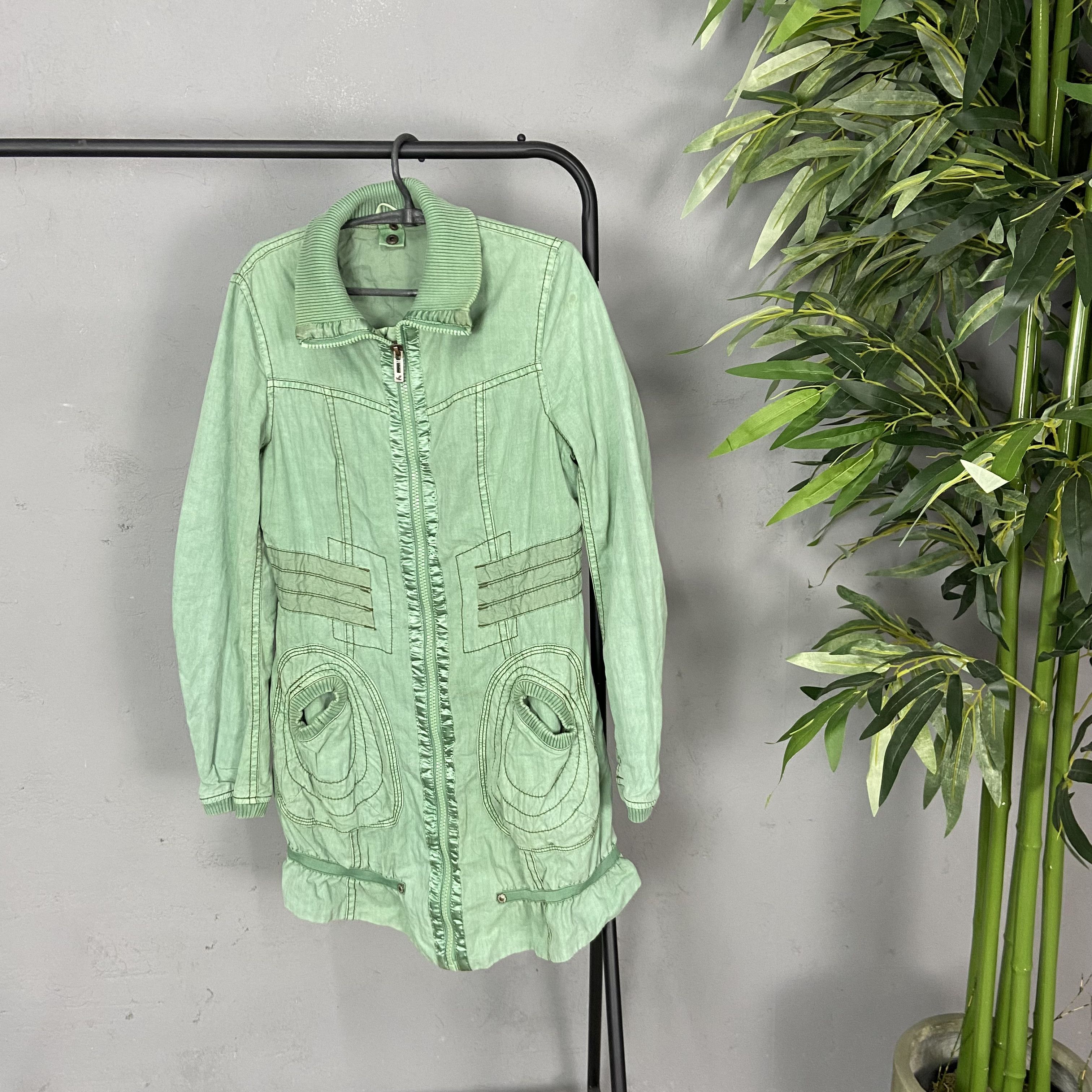 1990s JET LAG RECONSTRUCTED DENIM TRENCH JACKET - № 2202