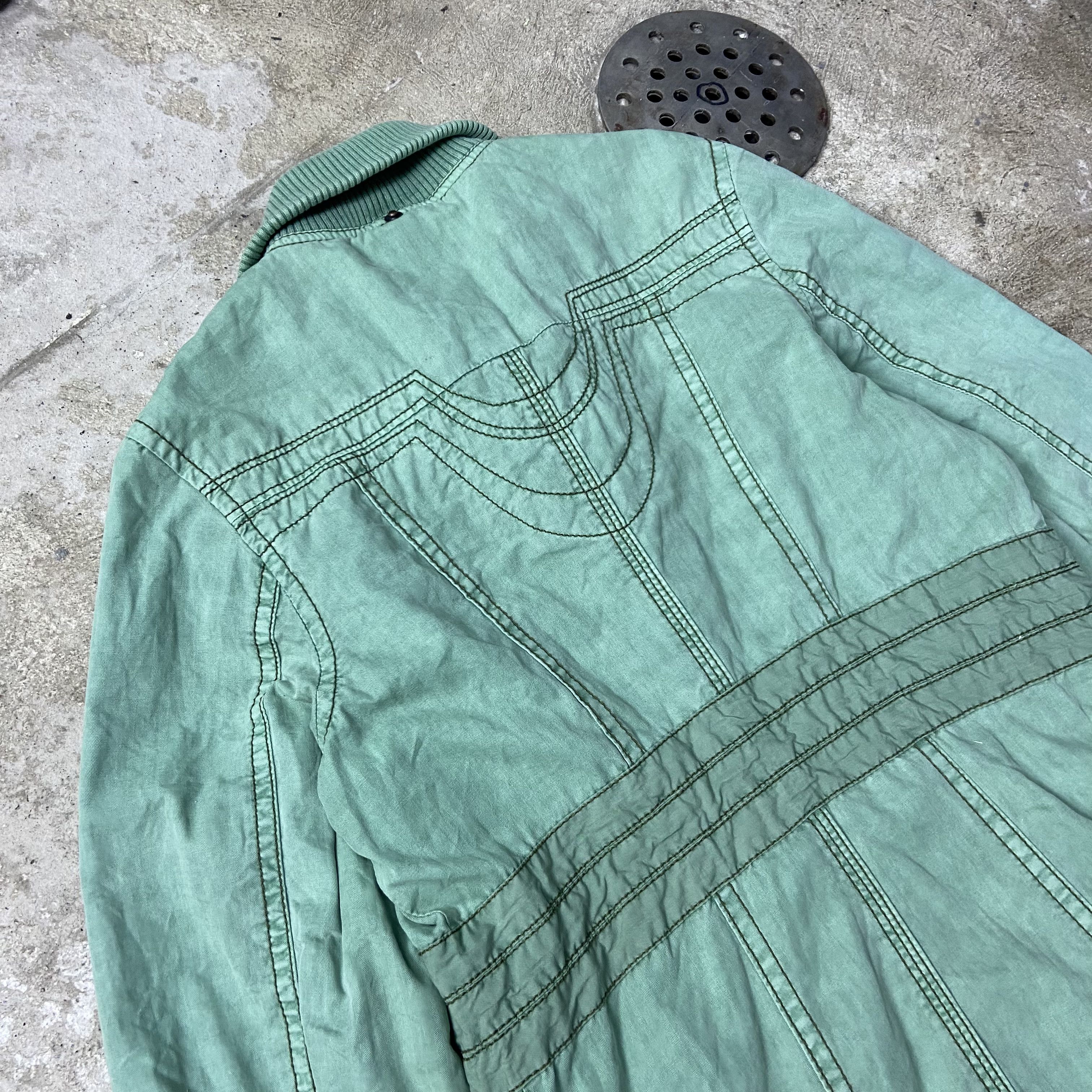 Jet Lag 1990s JET LAG RECONSTRUCTED DENIM TRENCH JACKET - № 2202 Size US M / EU 48-50 / 2 - 11 Thumbnail