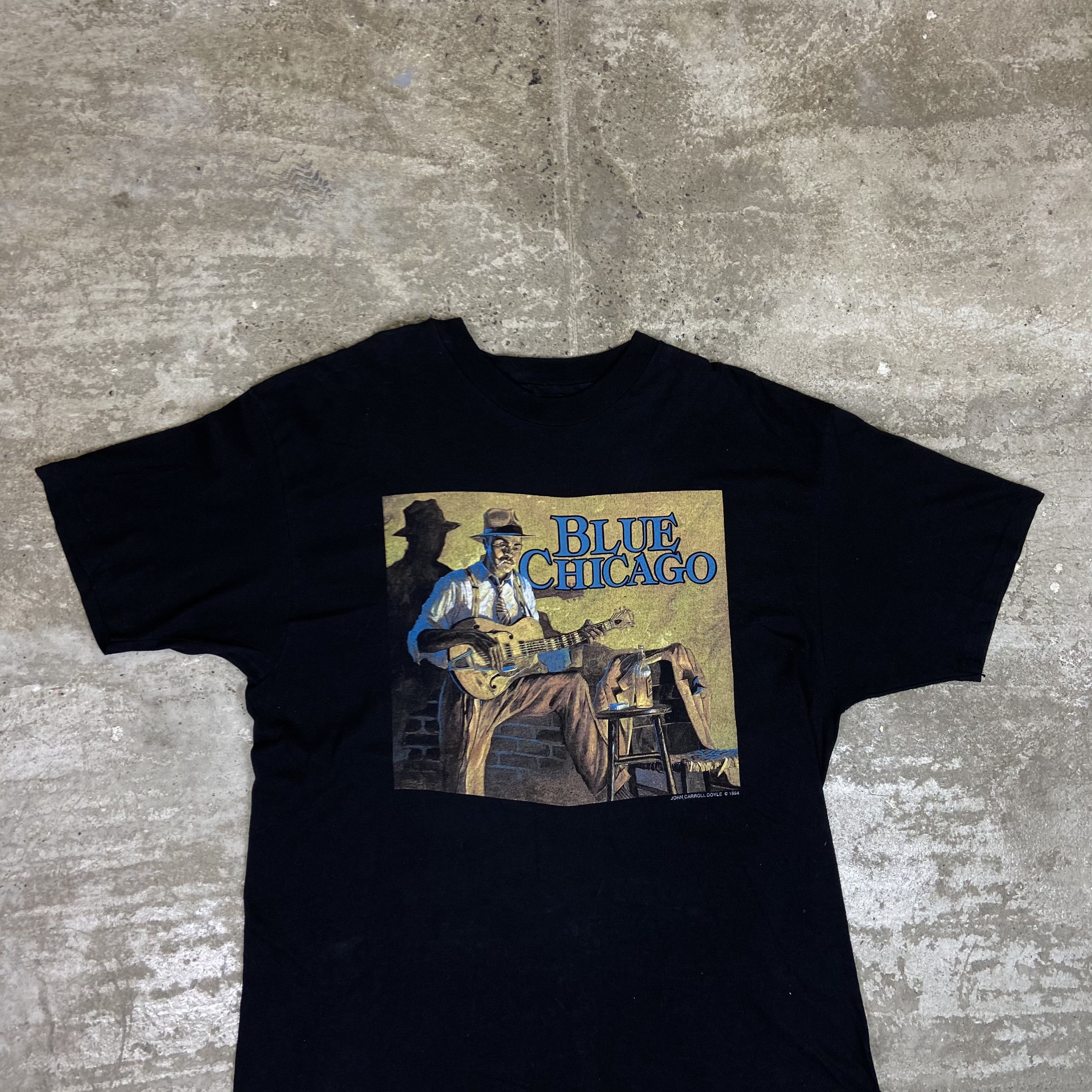 Band Tees 1994 BLUE CHICAGO JOHN CARROLL DOYLE SINGLE STITCH TEE - 805 Size US L / EU 52-54 / 3 - 3 Thumbnail
