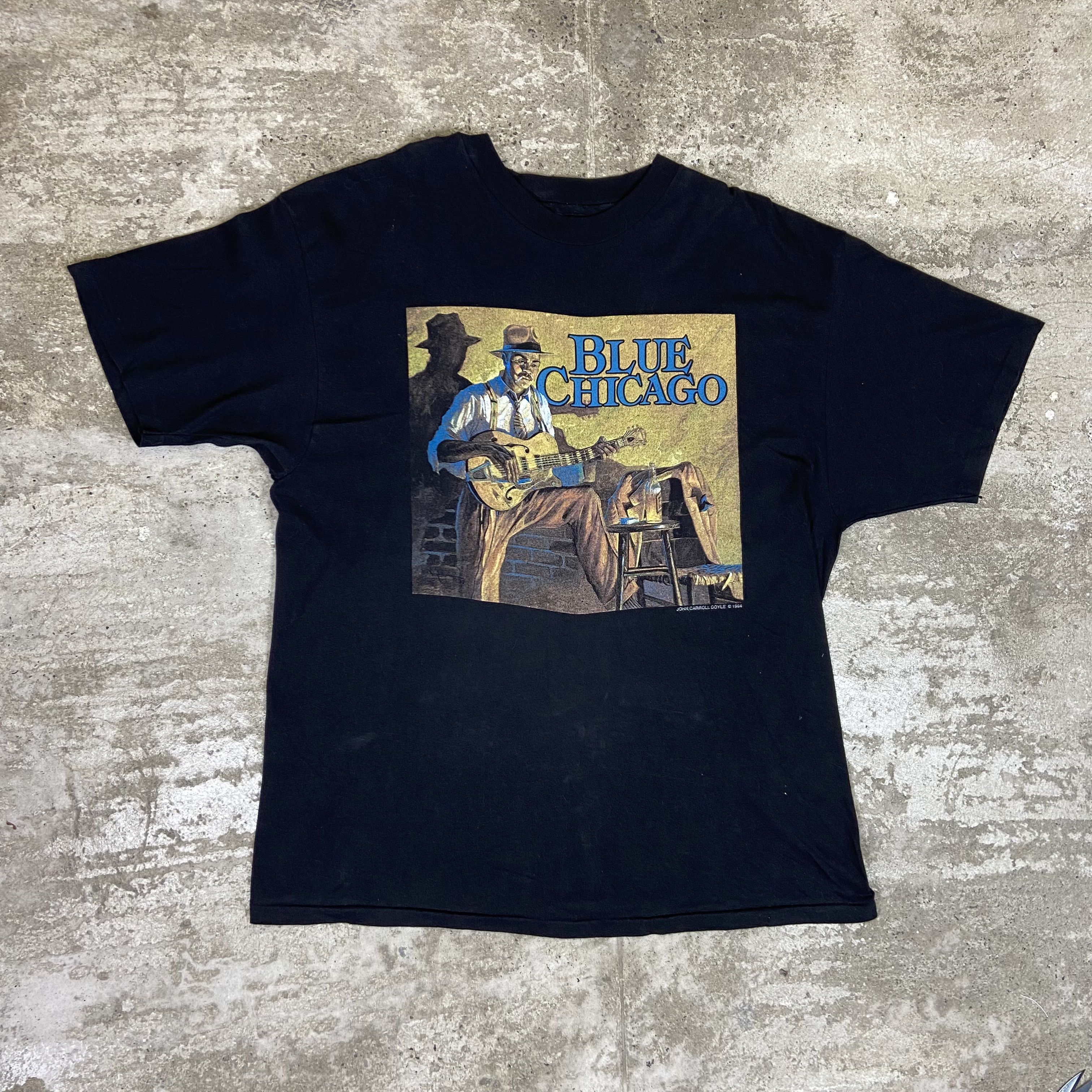Band Tees 1994 BLUE CHICAGO JOHN CARROLL DOYLE SINGLE STITCH TEE - 805 Size US L / EU 52-54 / 3 - 1 Thumbnail