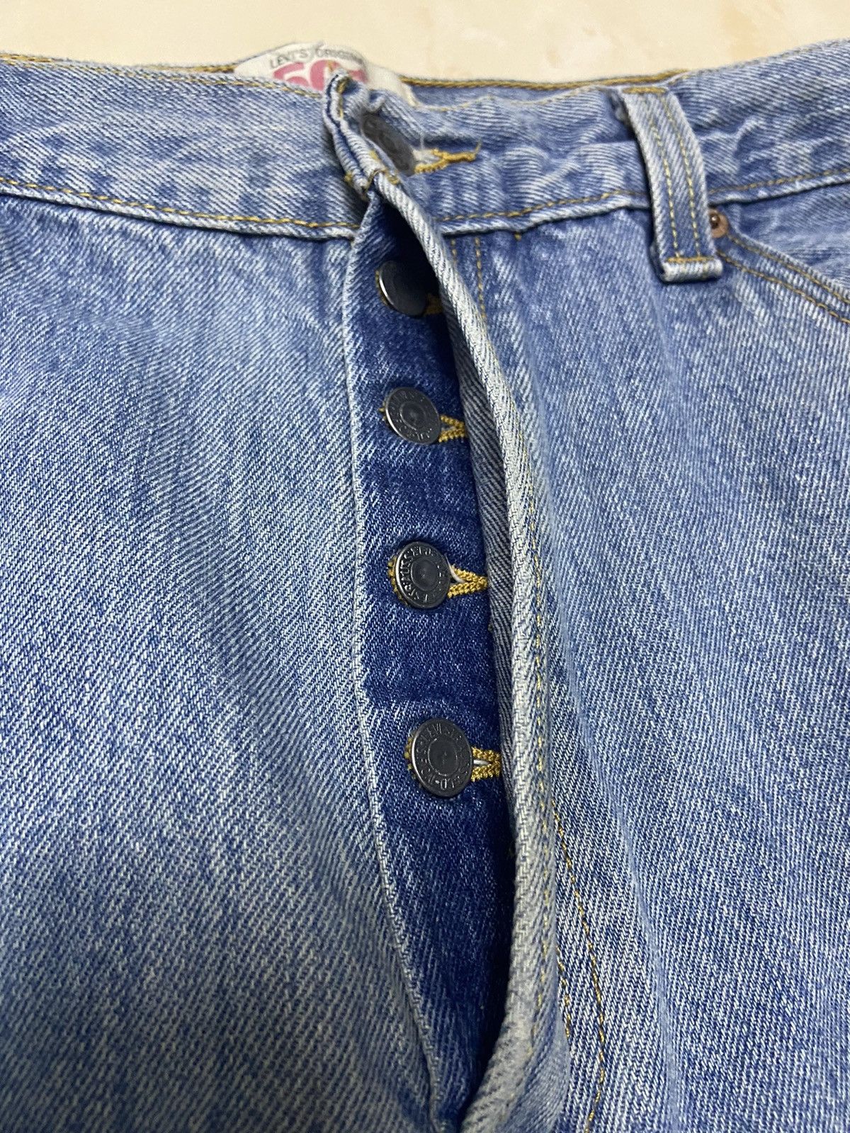 Levi's Vintage 501 Levis Jeans Denim big size Fit W38 white blue Size US 38 / EU 54 - 6 Thumbnail