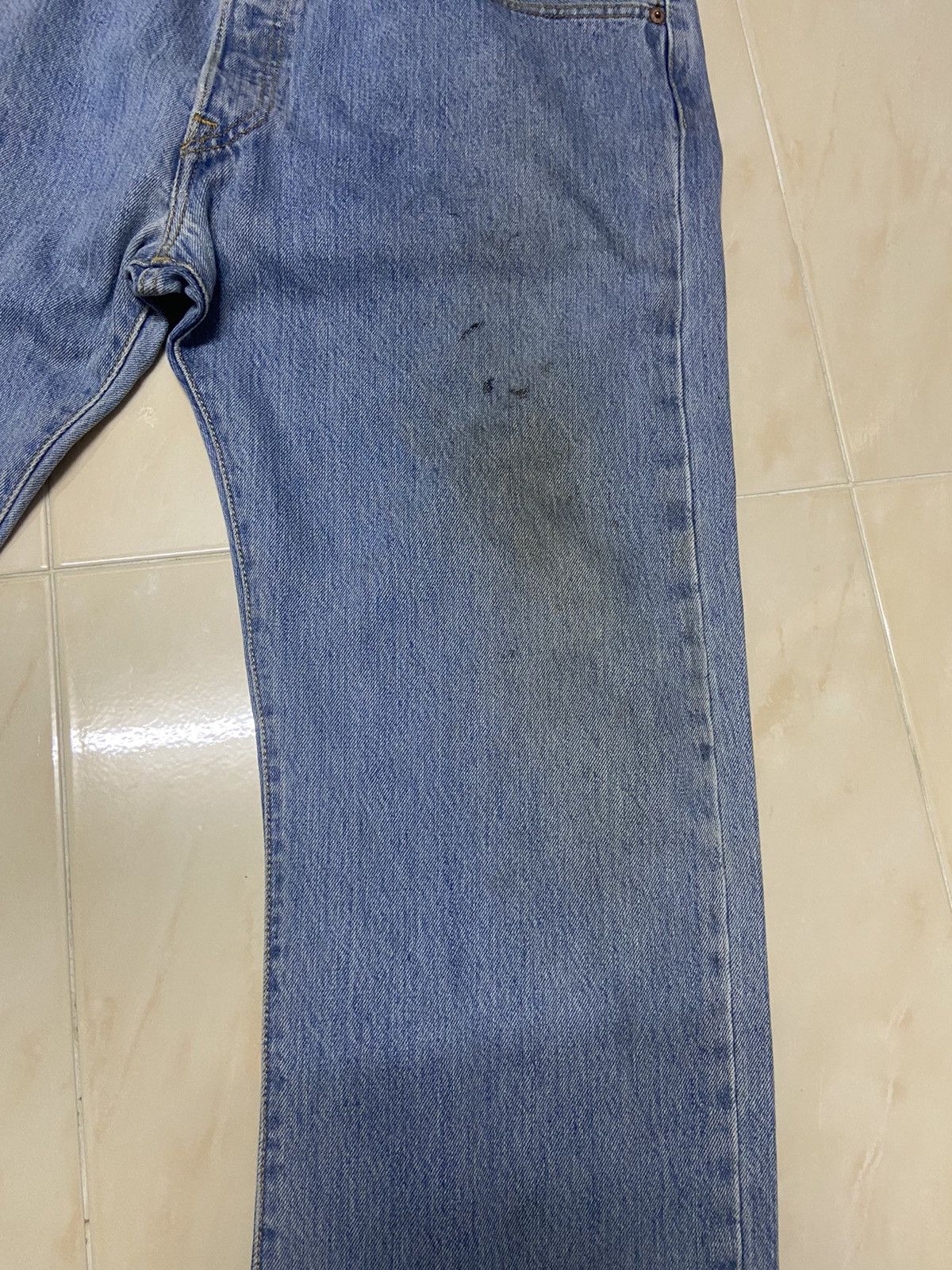 Levi's Vintage 501 Levis Jeans Denim big size Fit W38 white blue Size US 38 / EU 54 - 4 Thumbnail
