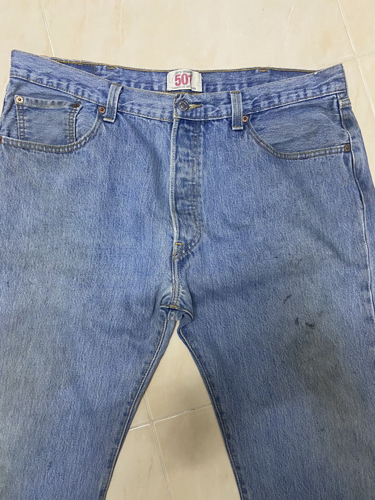 Levi's Vintage 501 Levis Jeans Denim big size Fit W38 white blue Size US 38 / EU 54 - 5 Thumbnail