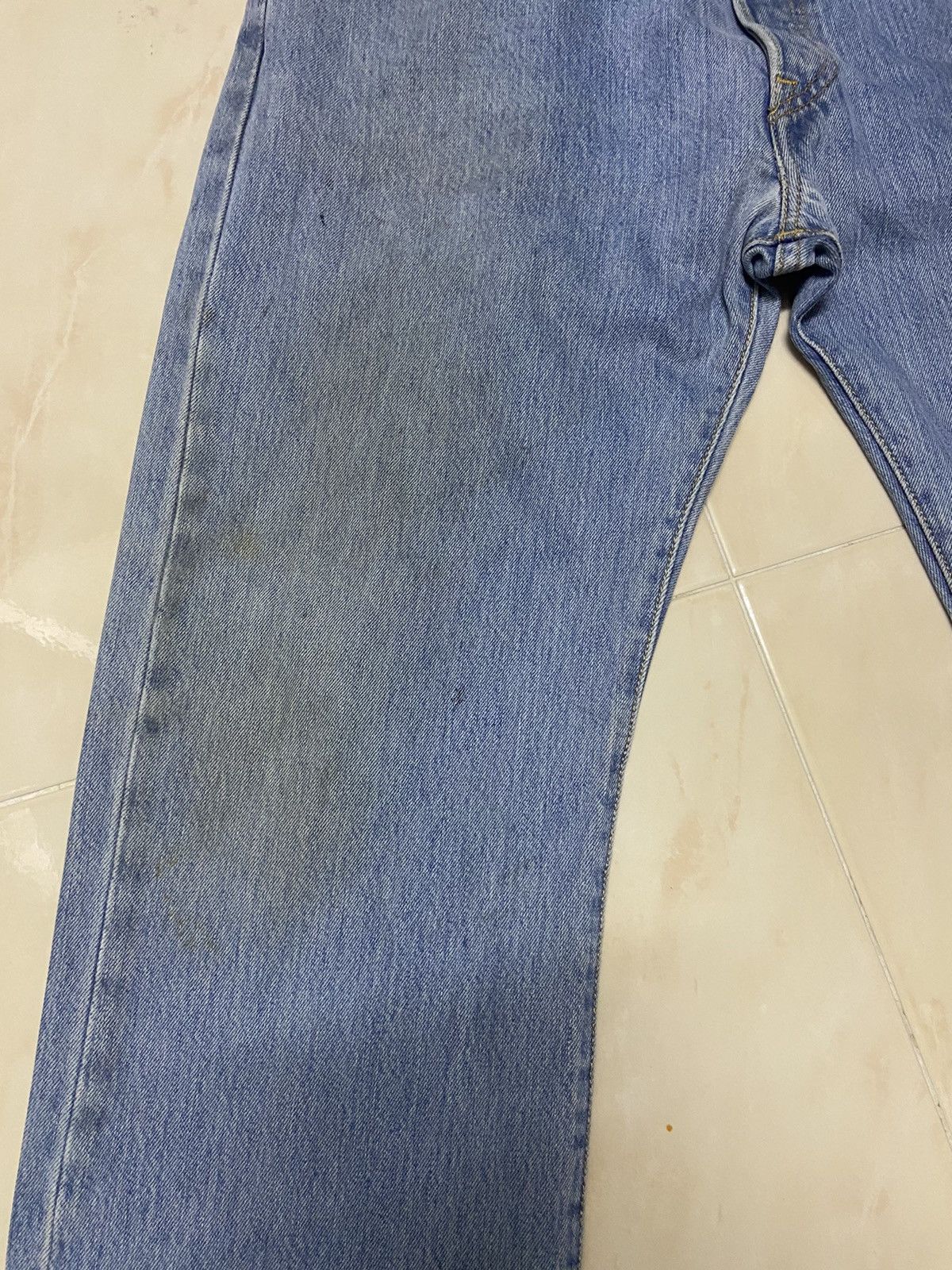 Levi's Vintage 501 Levis Jeans Denim big size Fit W38 white blue Size US 38 / EU 54 - 3 Thumbnail