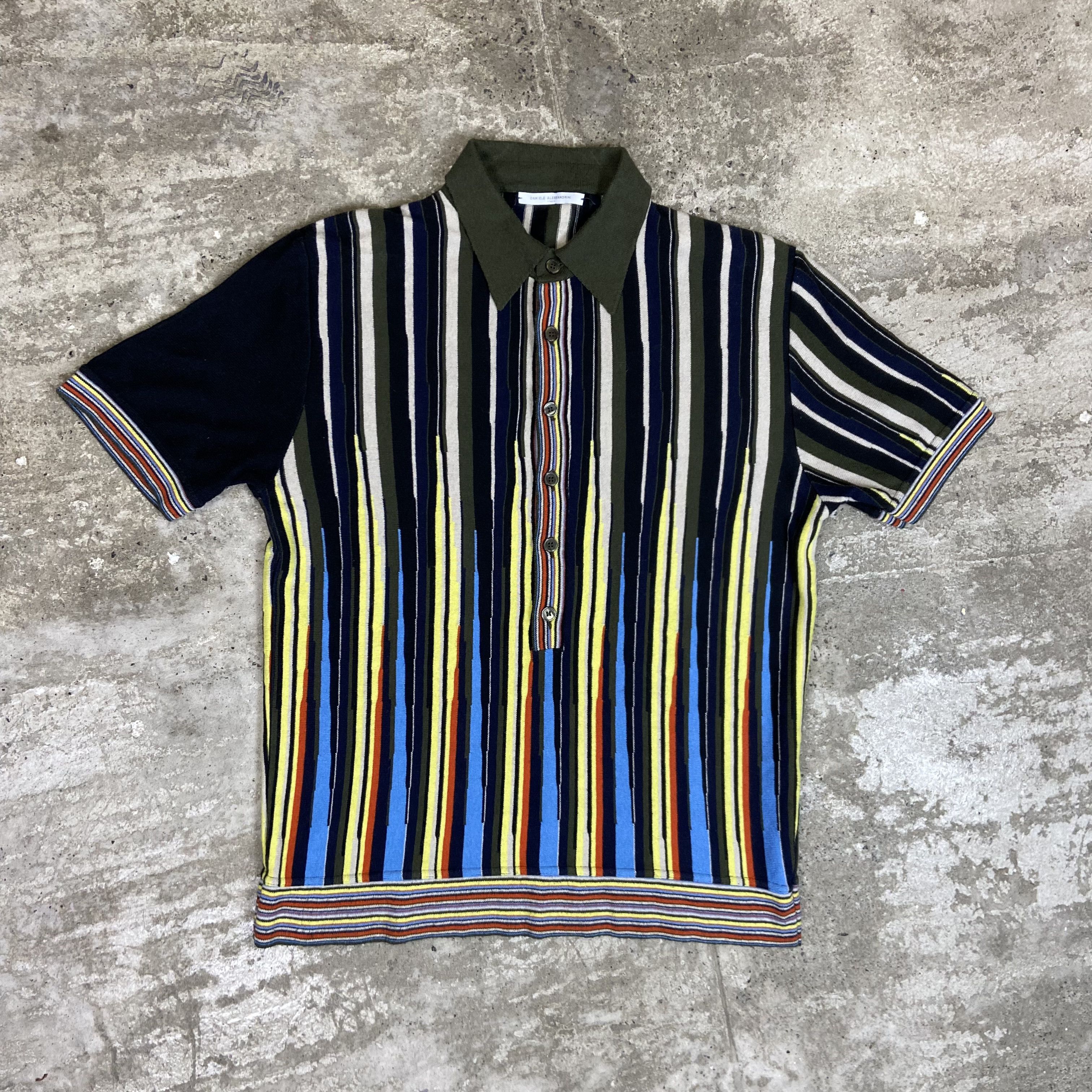 Daniele Alessandrini DANIELE ALESSANDRINI RARE ARCHIVE KNITTED POLO TEE - № 368 Size US M / EU 48-50 / 2 - 1 Thumbnail