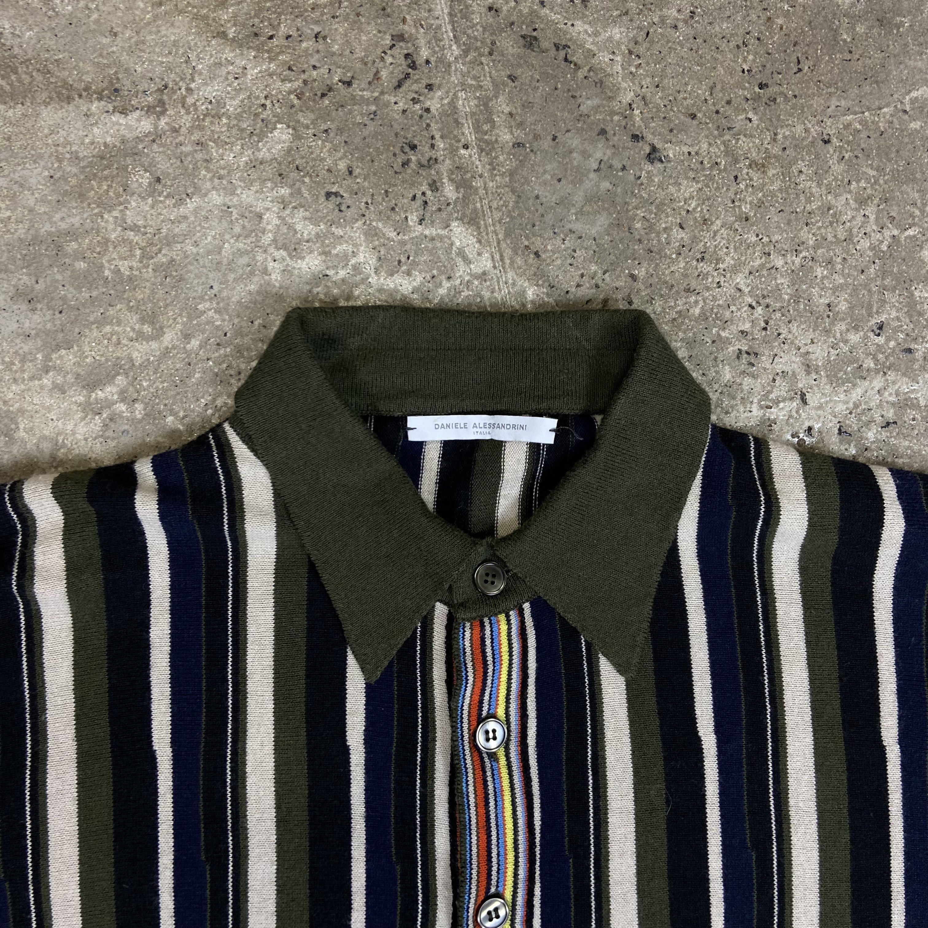 Daniele Alessandrini DANIELE ALESSANDRINI RARE ARCHIVE KNITTED POLO TEE - № 368 Size US M / EU 48-50 / 2 - 3 Thumbnail