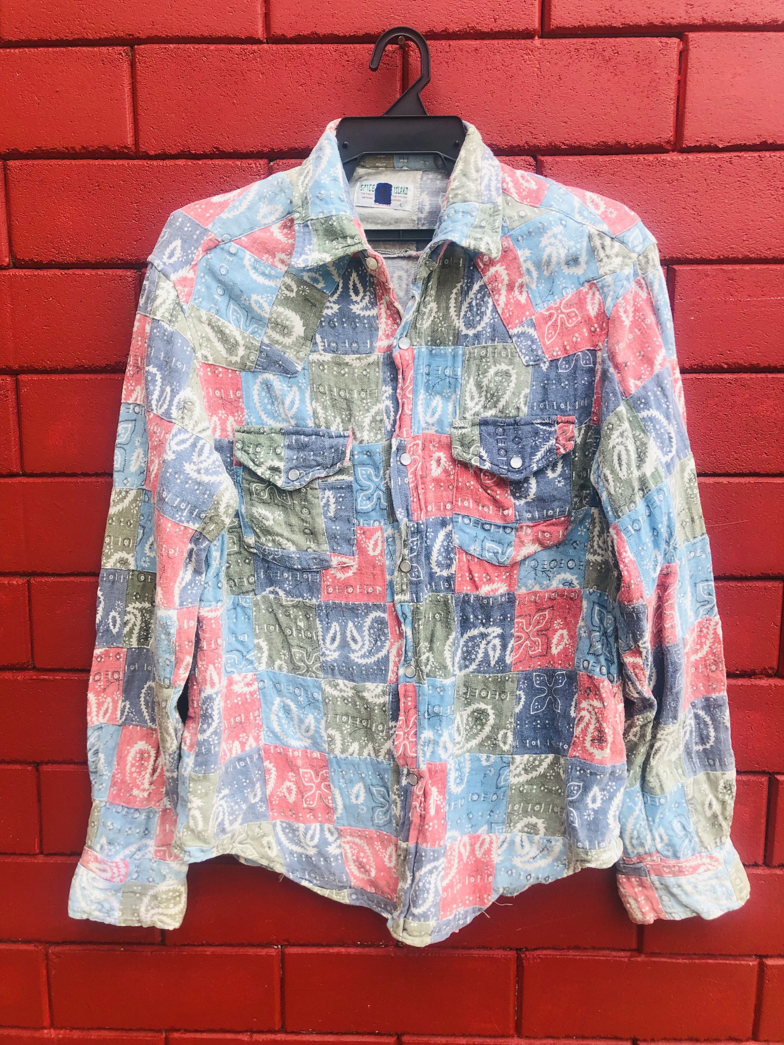 Vintage Japanese Designer Fashion Style Button Up