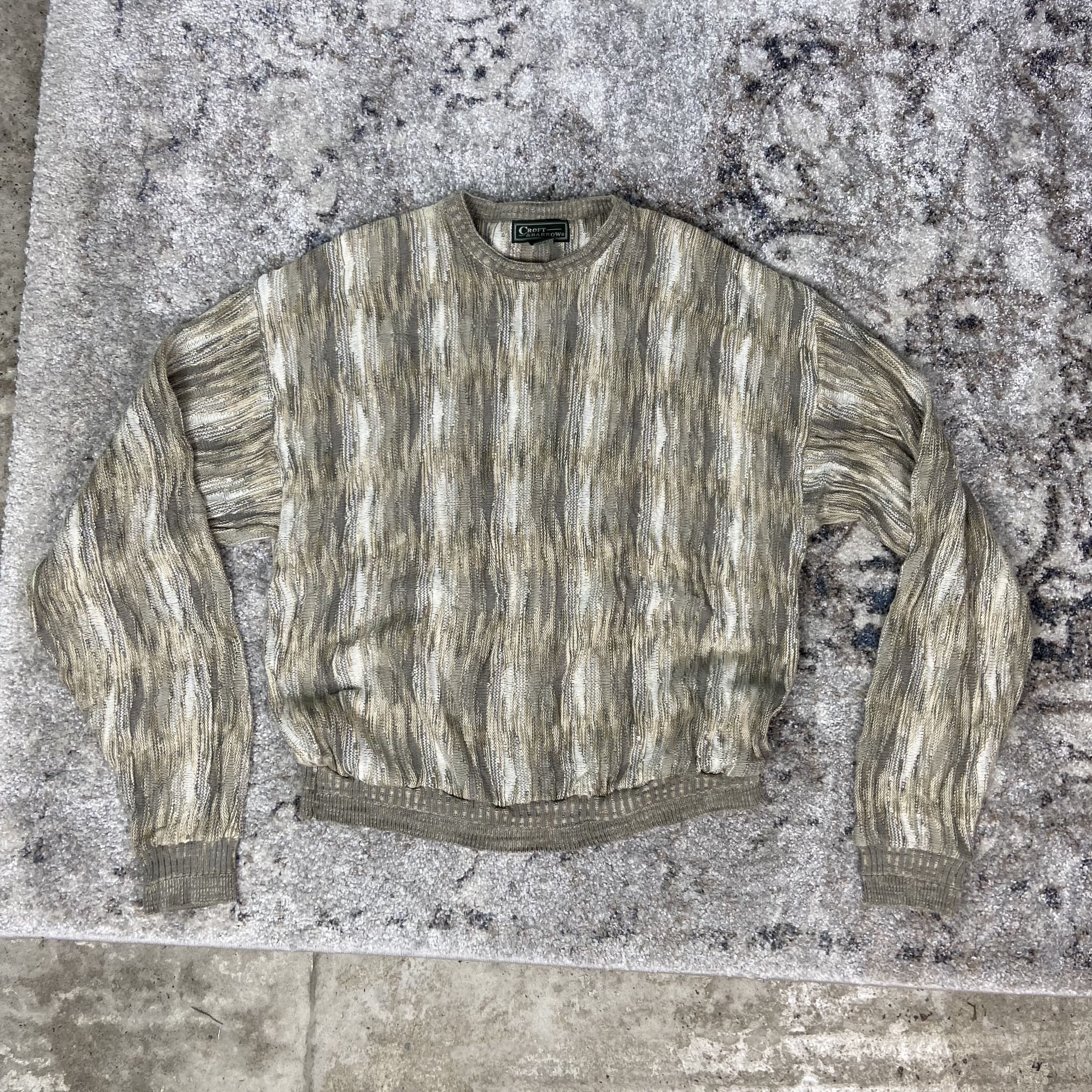 Croft & Barrow CROFT & BARROW ARCHIVE RENAISSANCE 3D PATTERN KNIT - № 1142 Size US L / EU 52-54 / 3 - 2 Thumbnail
