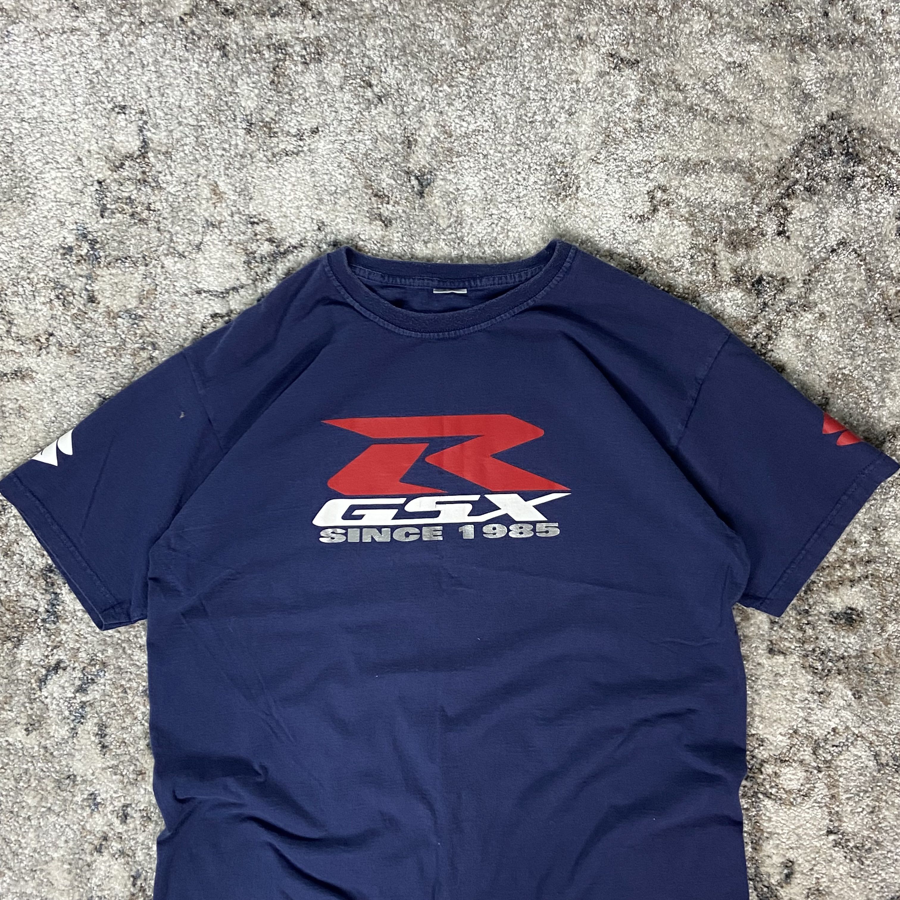 NASCAR 1985 SUZUKI GSX R VINTAGE FADED ARCHIVE RARE TEE - № 355 Size US L / EU 52-54 / 3 - 6 Thumbnail