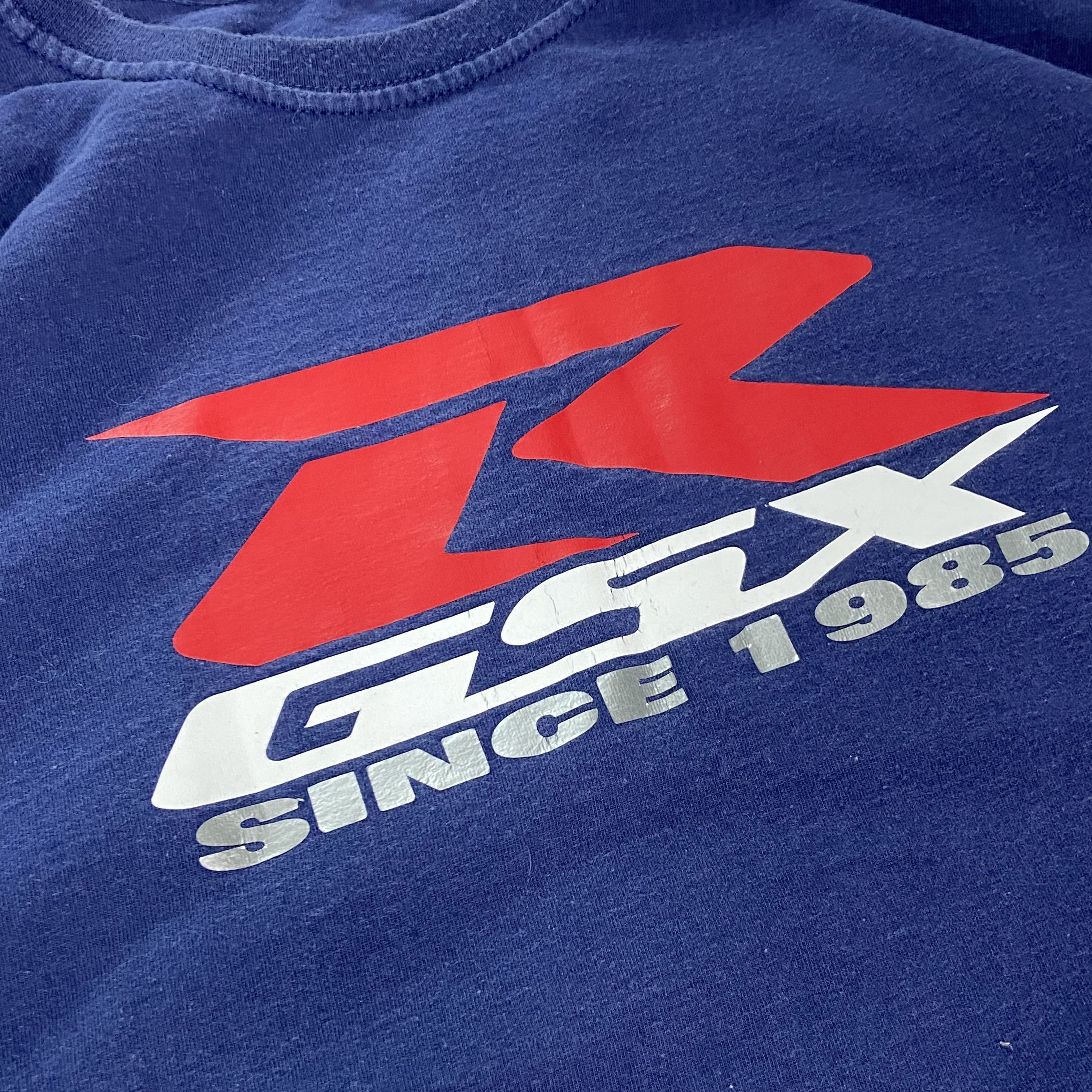 NASCAR 1985 SUZUKI GSX R VINTAGE FADED ARCHIVE RARE TEE - № 355 Size US L / EU 52-54 / 3 - 5 Thumbnail