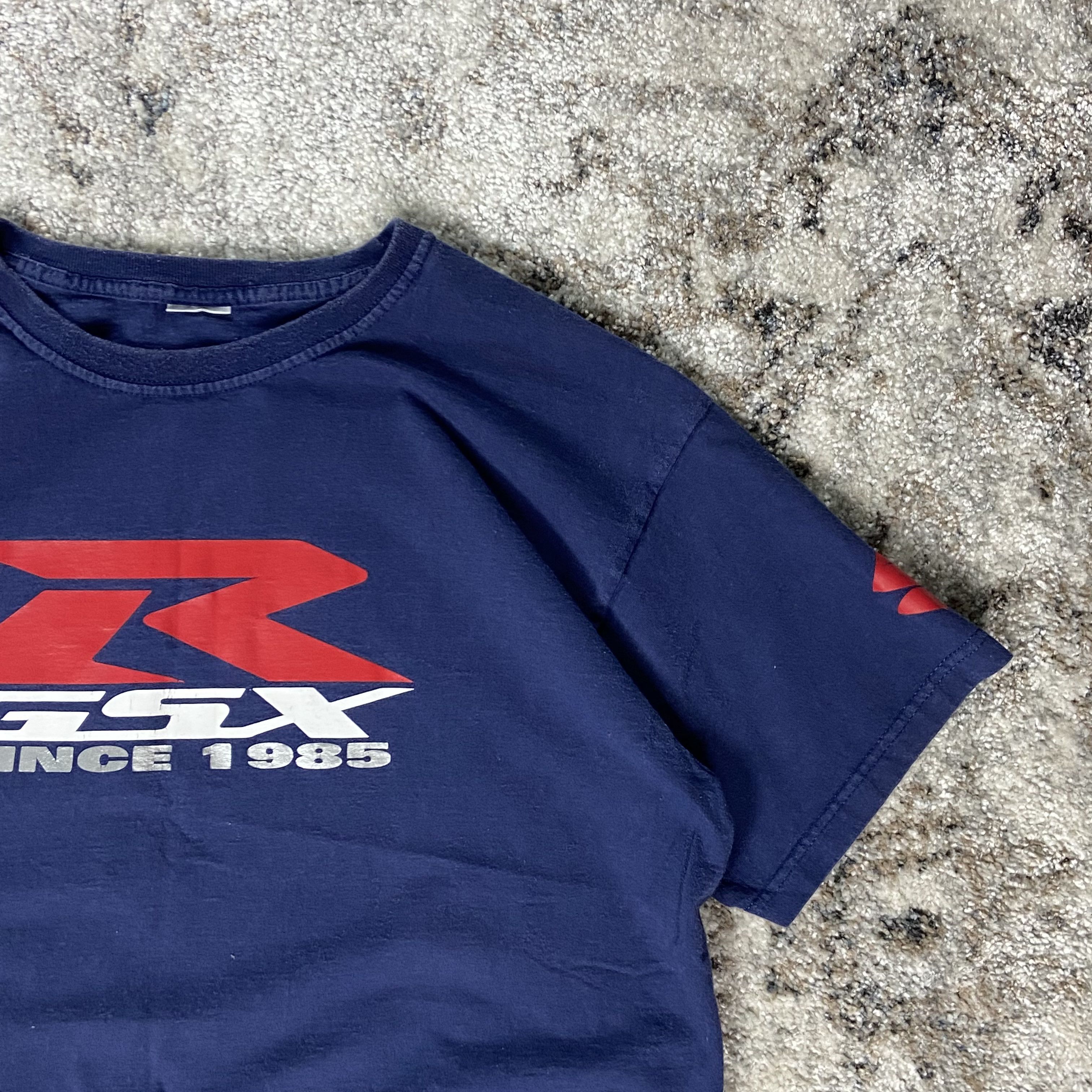 NASCAR 1985 SUZUKI GSX R VINTAGE FADED ARCHIVE RARE TEE - № 355 Size US L / EU 52-54 / 3 - 2 Thumbnail
