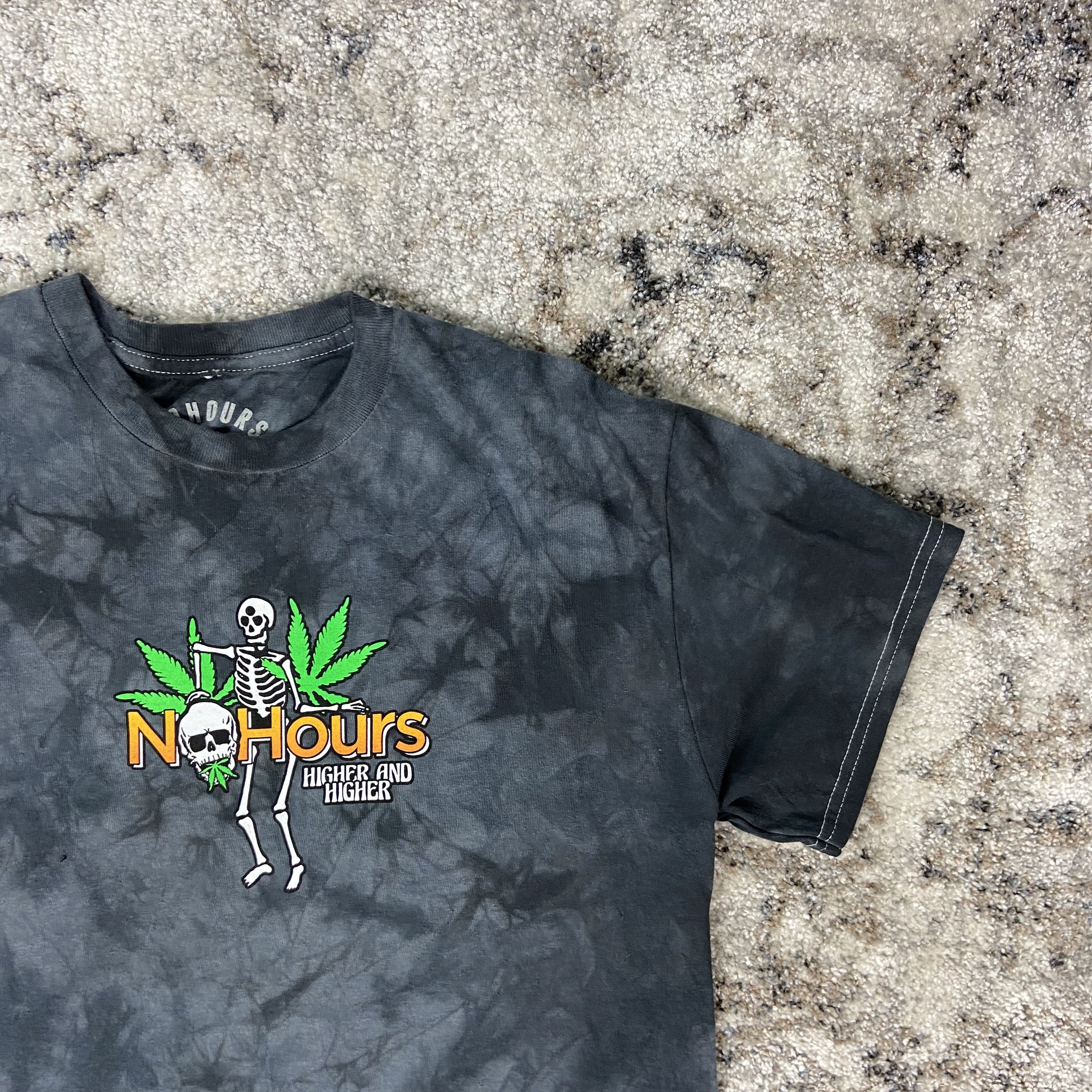 LSDworldpeace WEED HIGHER NO TIME RARE Y2K TEE - № 583 Size US M / EU 48-50 / 2 - 6 Thumbnail