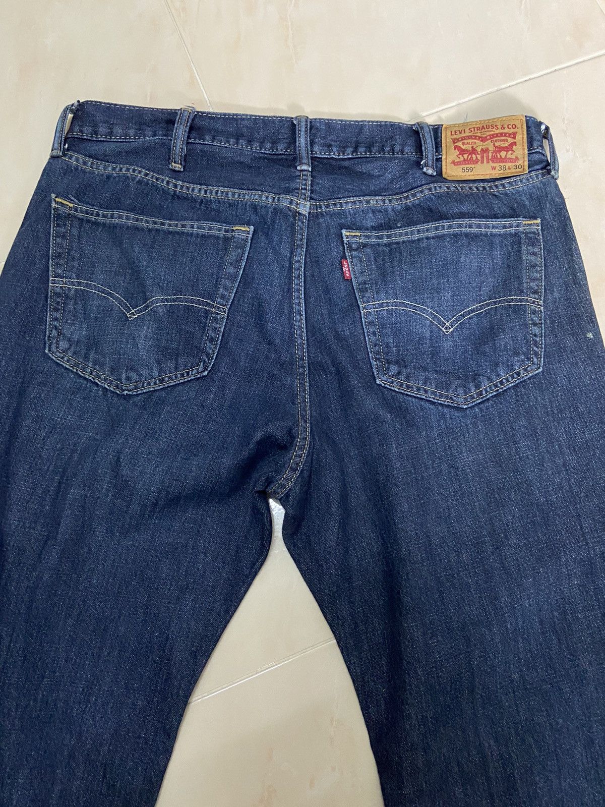 Levi's Vintage 559 Levis Jeans Denim W38 straight cut blue black Size US 38 / EU 54 - 6 Thumbnail