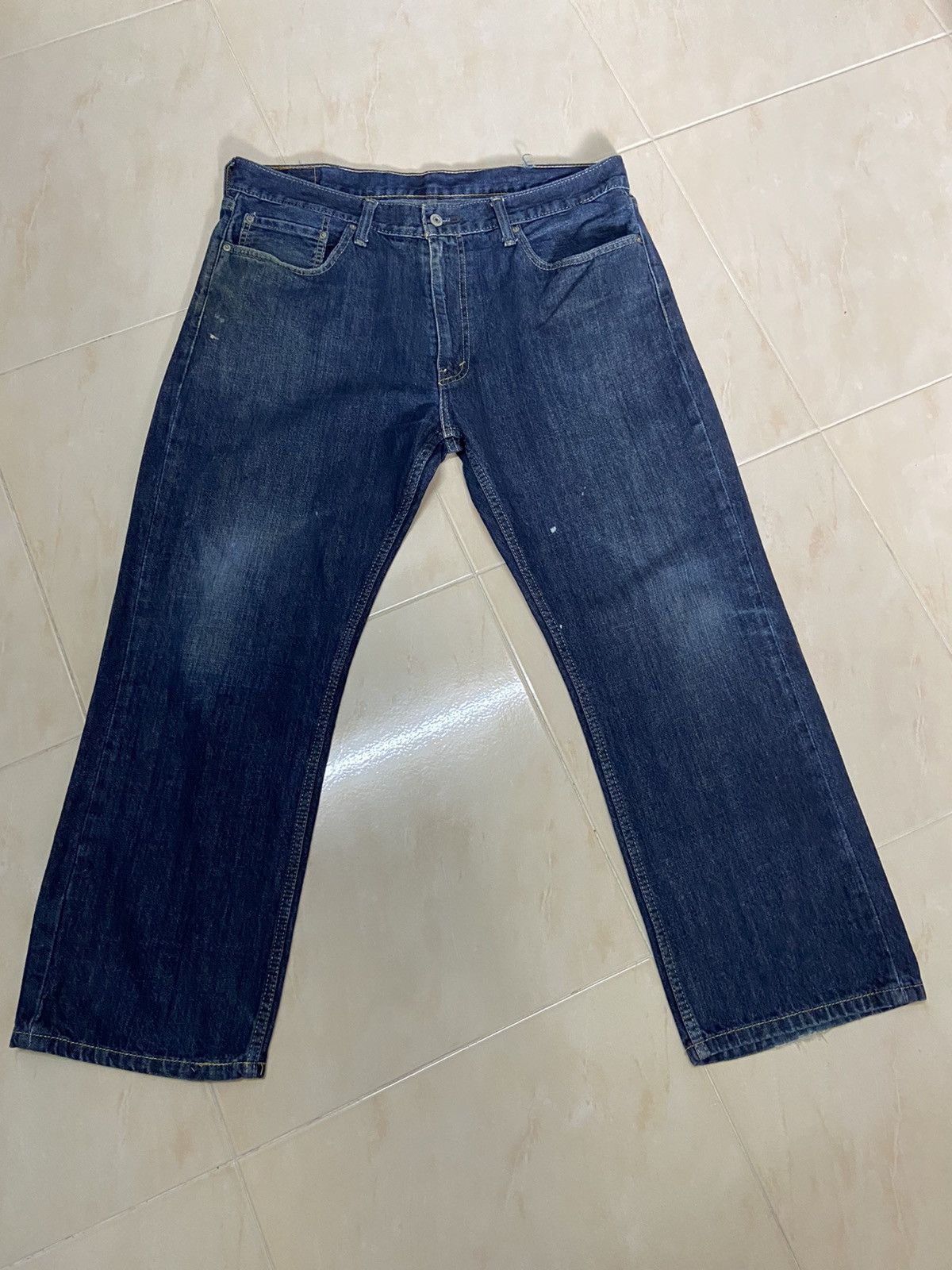 Vintage 559 Levis Jeans Denim W38 straight cut blue black