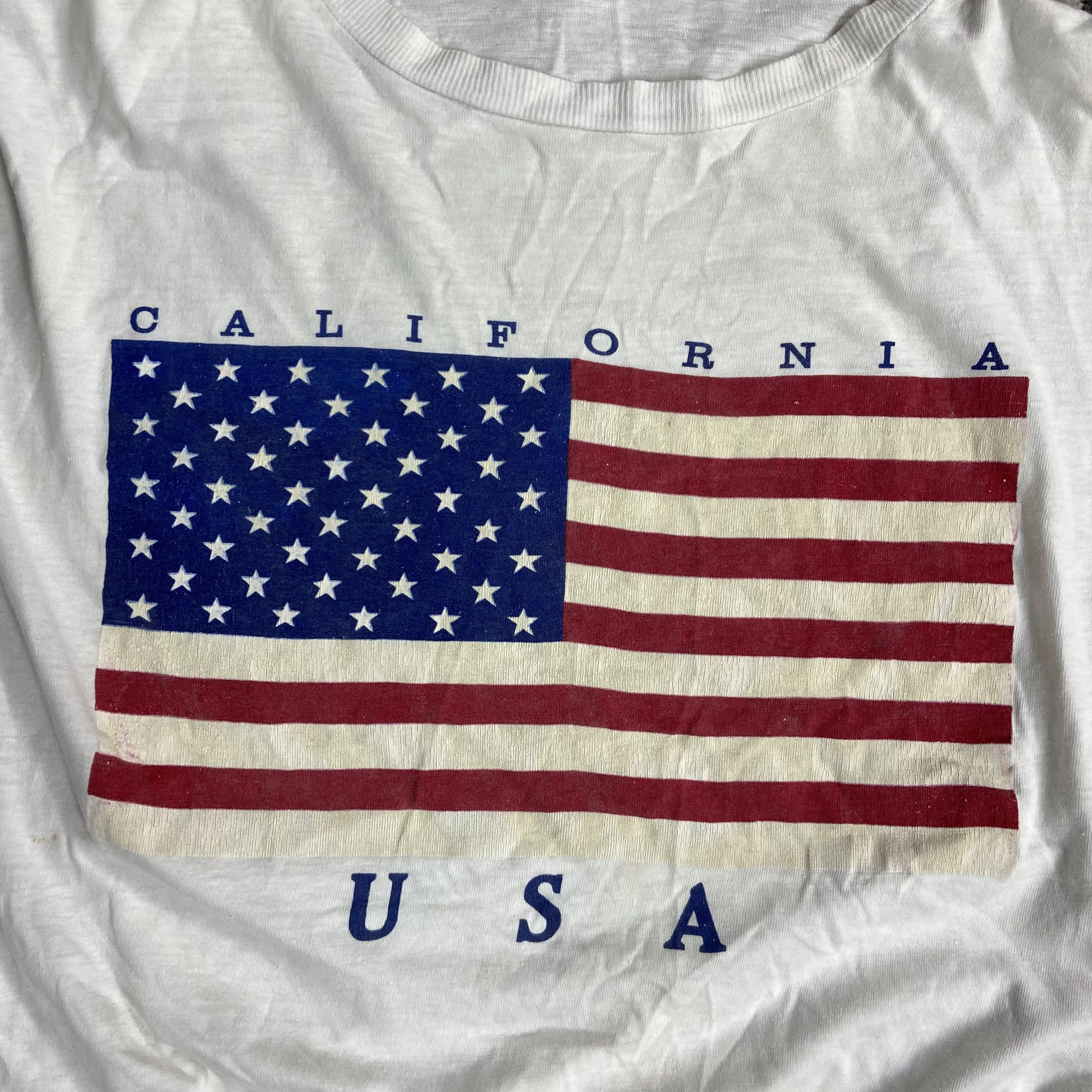 Vintage 1980s CALLIFORNIA USA SINGLE STITCHED RARE BOXY TEE - № 490 Size US L / EU 52-54 / 3 - 3 Thumbnail