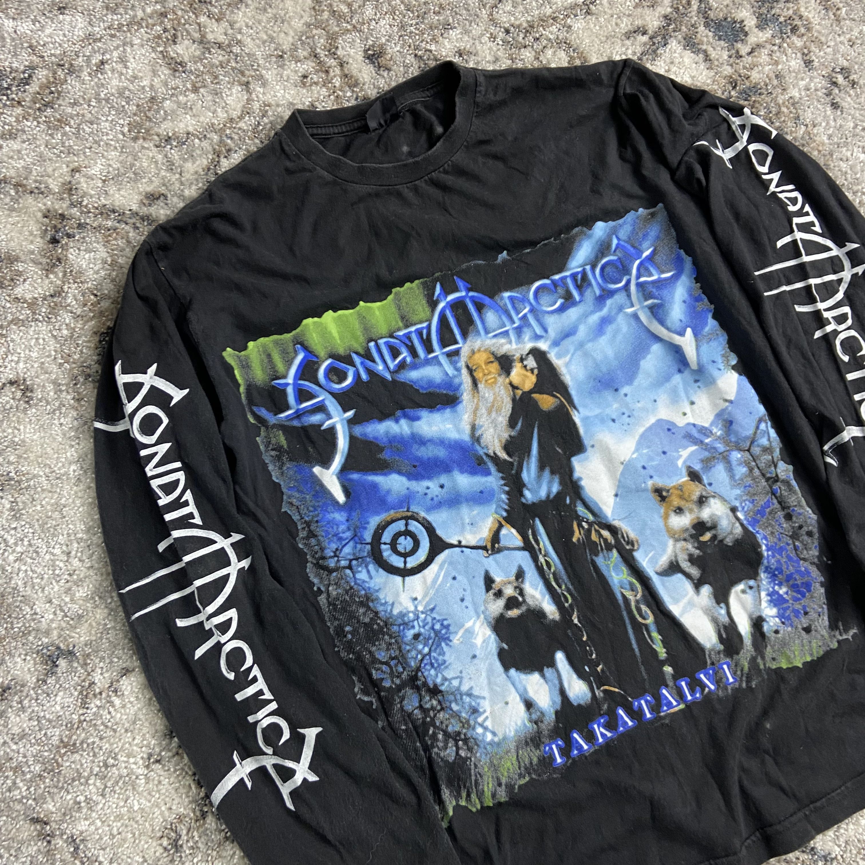 Band Tees 2003 SONATA ARCTICA TAKATALVI VINTAGE LONG SLEEVE - № 1176 Size US L / EU 52-54 / 3 - 3 Thumbnail