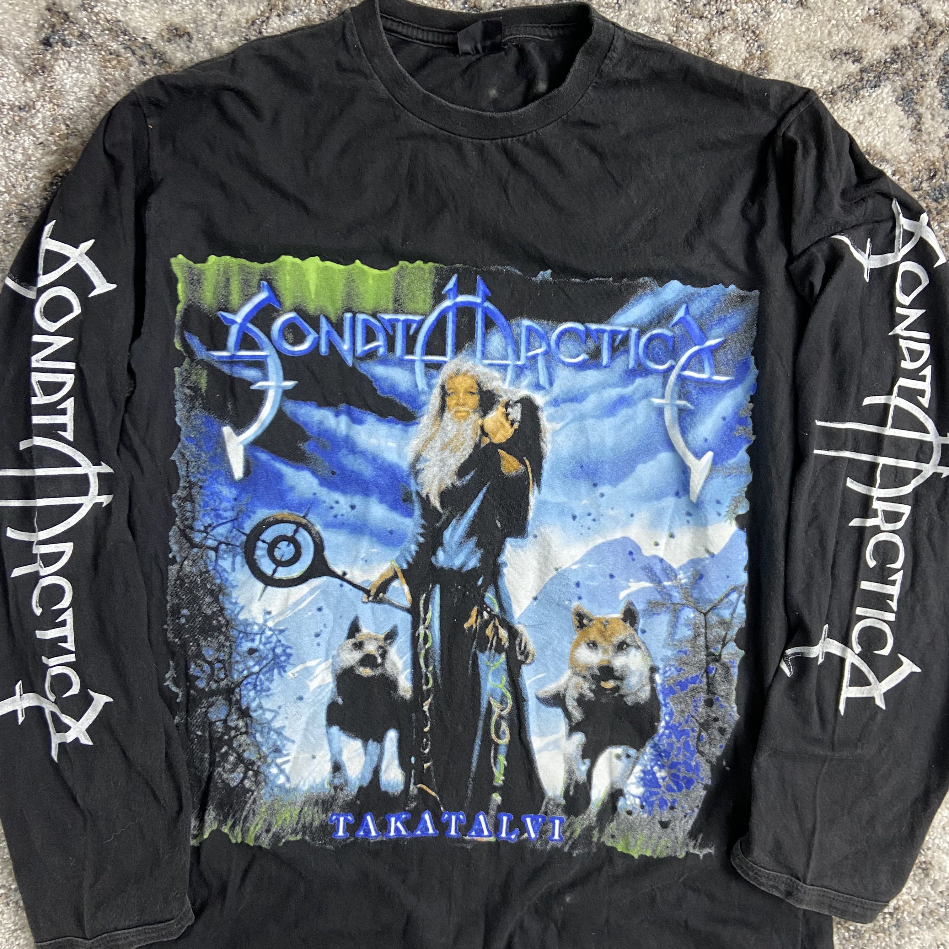 Band Tees 2003 SONATA ARCTICA TAKATALVI VINTAGE LONG SLEEVE - № 1176 Size US L / EU 52-54 / 3 - 7 Thumbnail