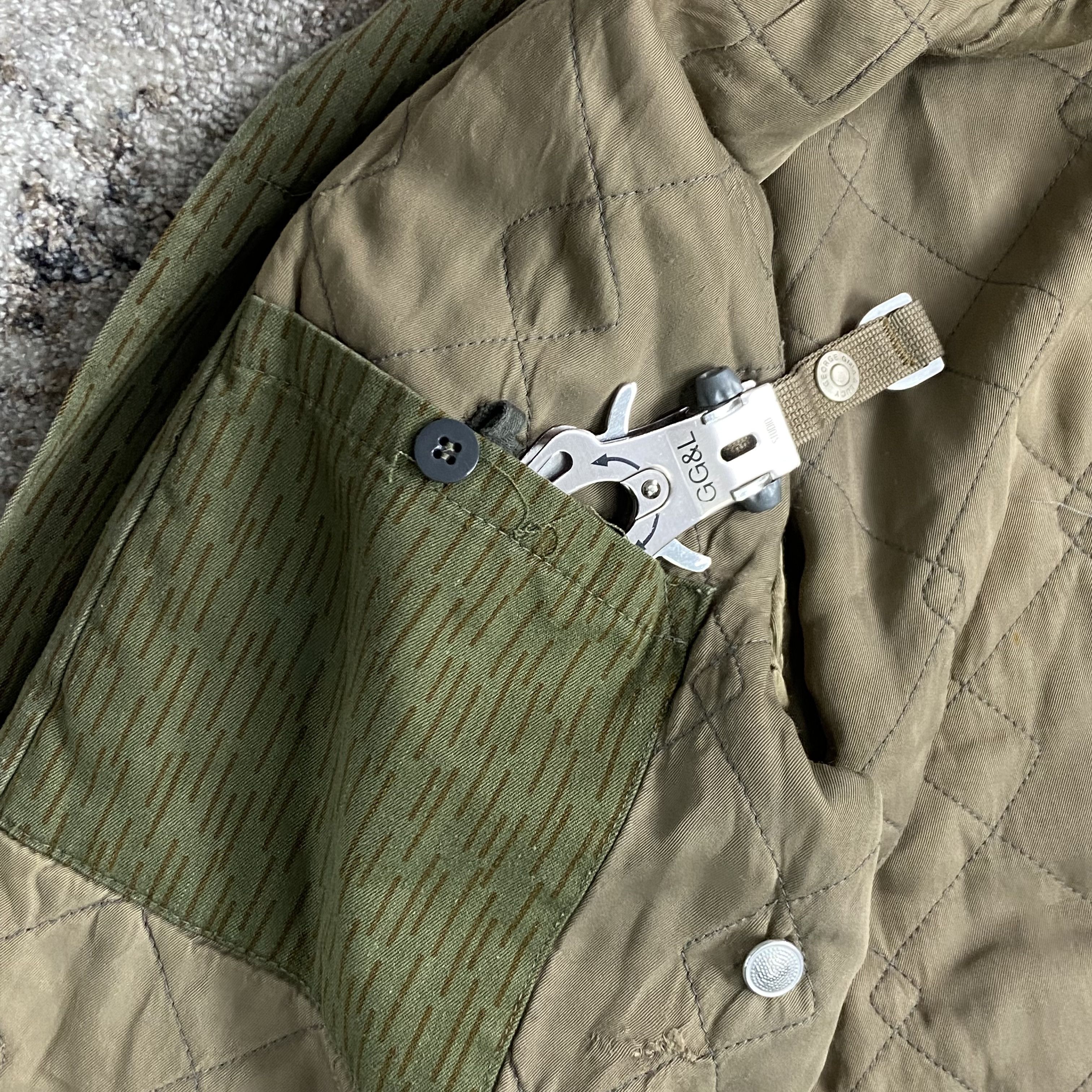 Vintage 1970s RAIN CAMO ARCHIVE VINTAGE FADED JACKET - № 2207 Size US L / EU 52-54 / 3 - 12 Thumbnail