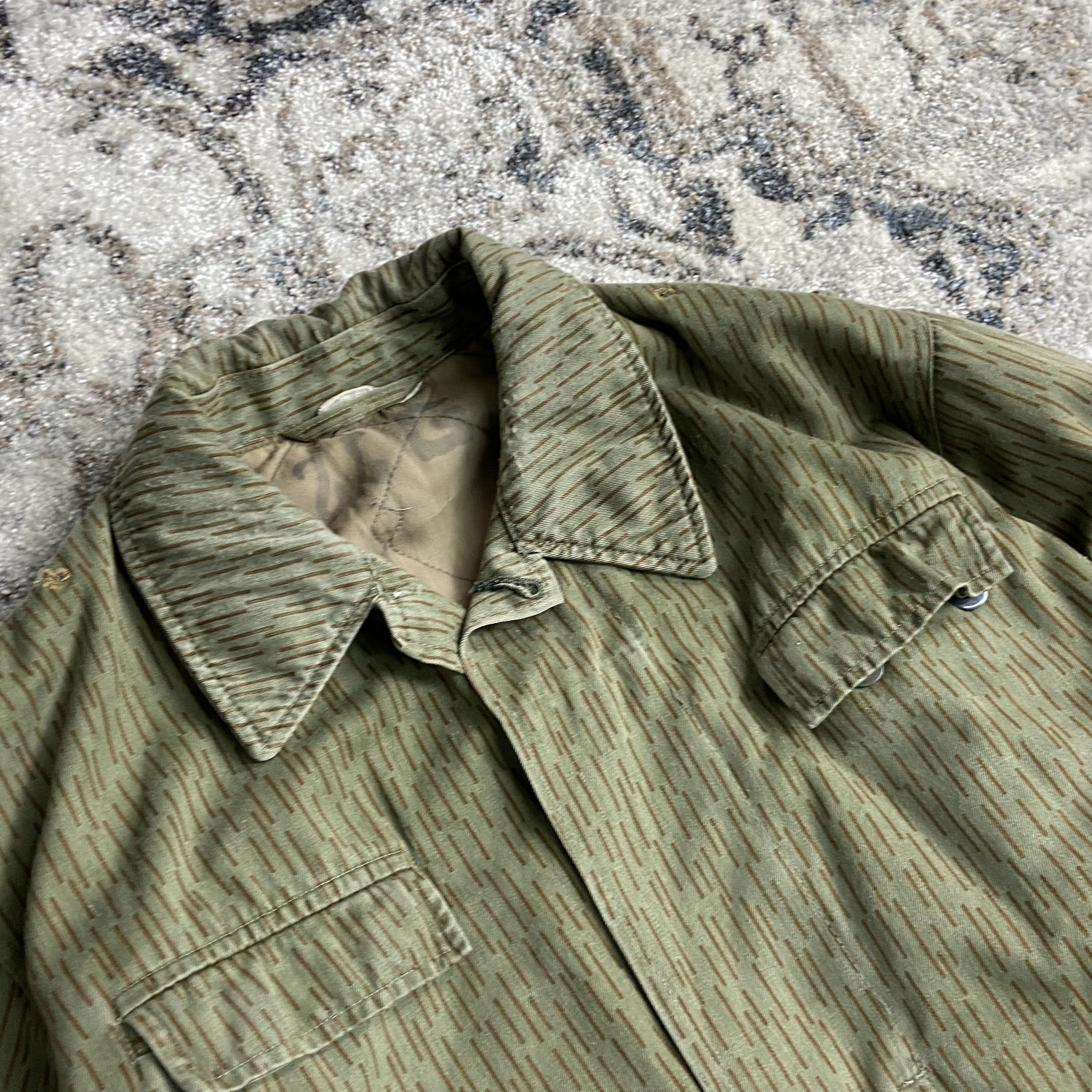 Vintage 1970s RAIN CAMO ARCHIVE VINTAGE FADED JACKET - № 2207 Size US L / EU 52-54 / 3 - 4 Thumbnail