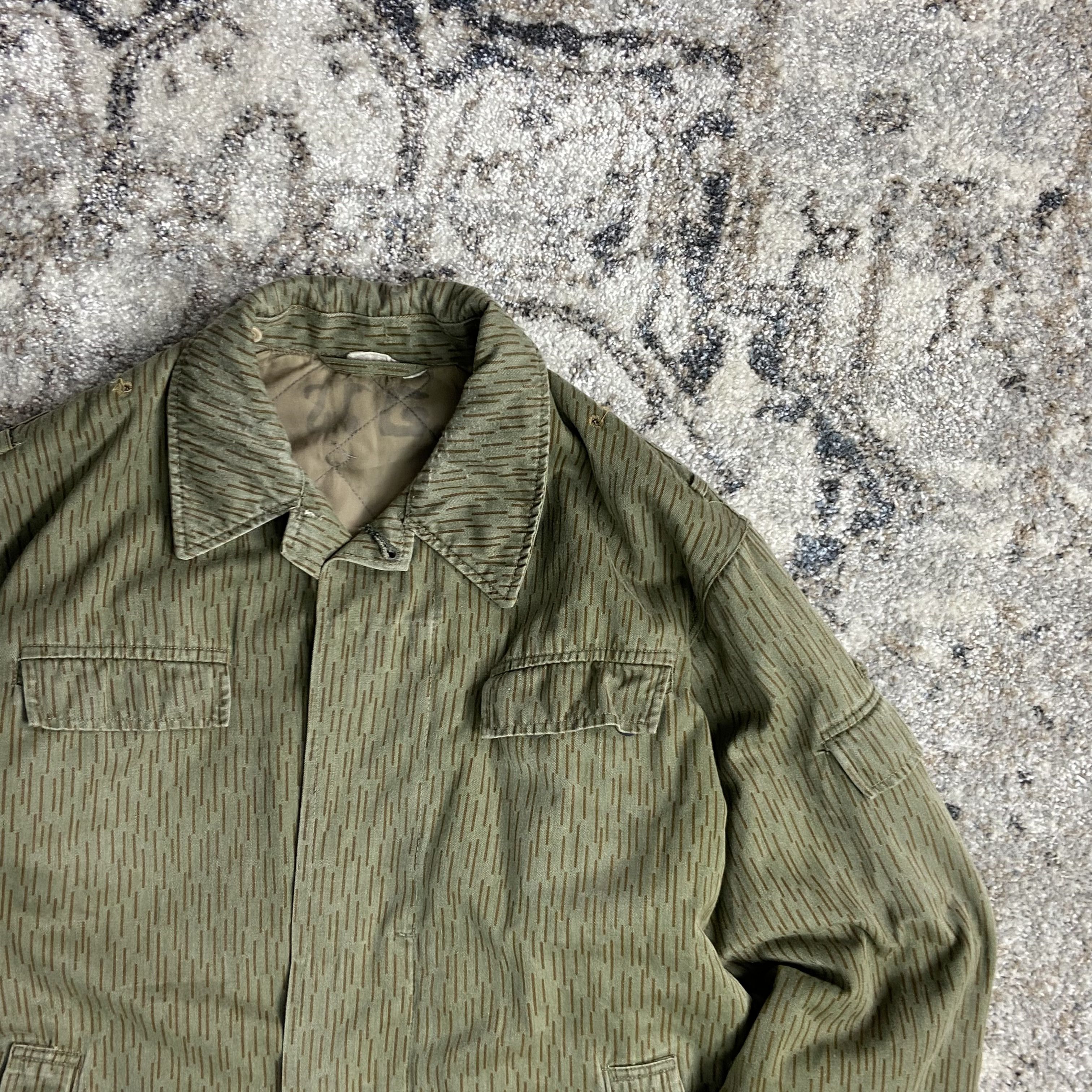 Vintage 1970s RAIN CAMO ARCHIVE VINTAGE FADED JACKET - № 2207 Size US L / EU 52-54 / 3 - 2 Thumbnail