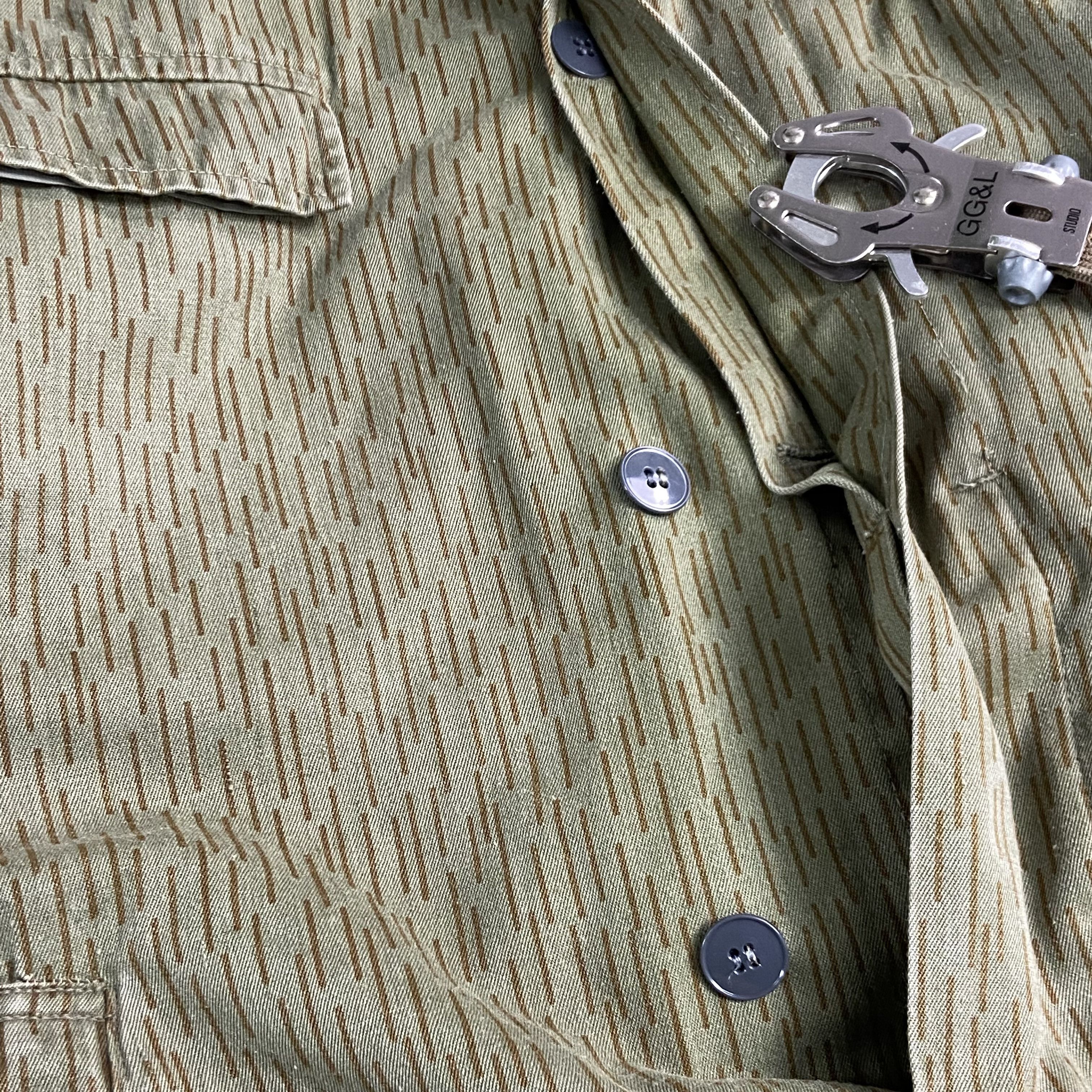 Vintage 1970s RAIN CAMO ARCHIVE VINTAGE FADED JACKET - № 2207 Size US L / EU 52-54 / 3 - 9 Thumbnail