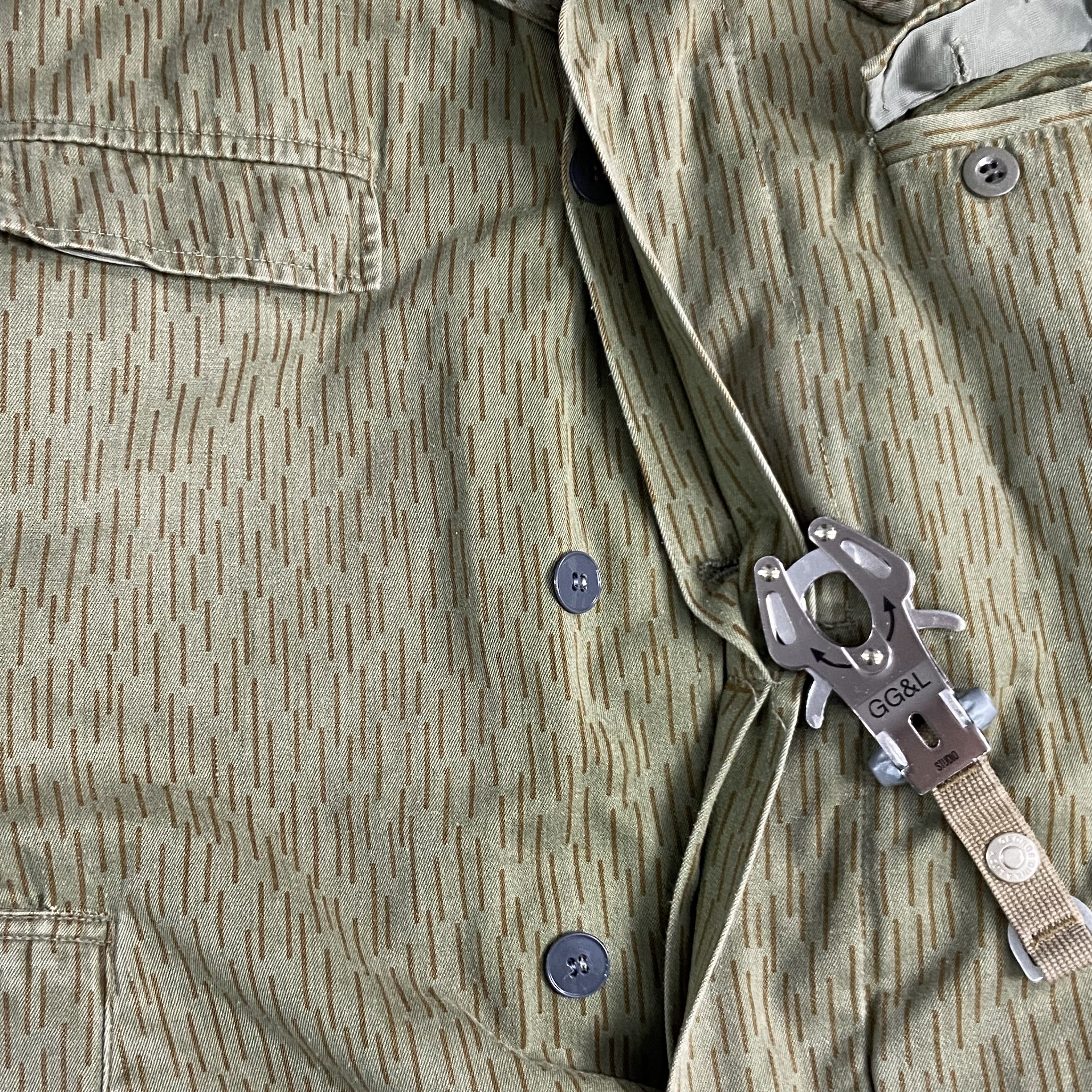 Vintage 1970s RAIN CAMO ARCHIVE VINTAGE FADED JACKET - № 2207 Size US L / EU 52-54 / 3 - 10 Thumbnail